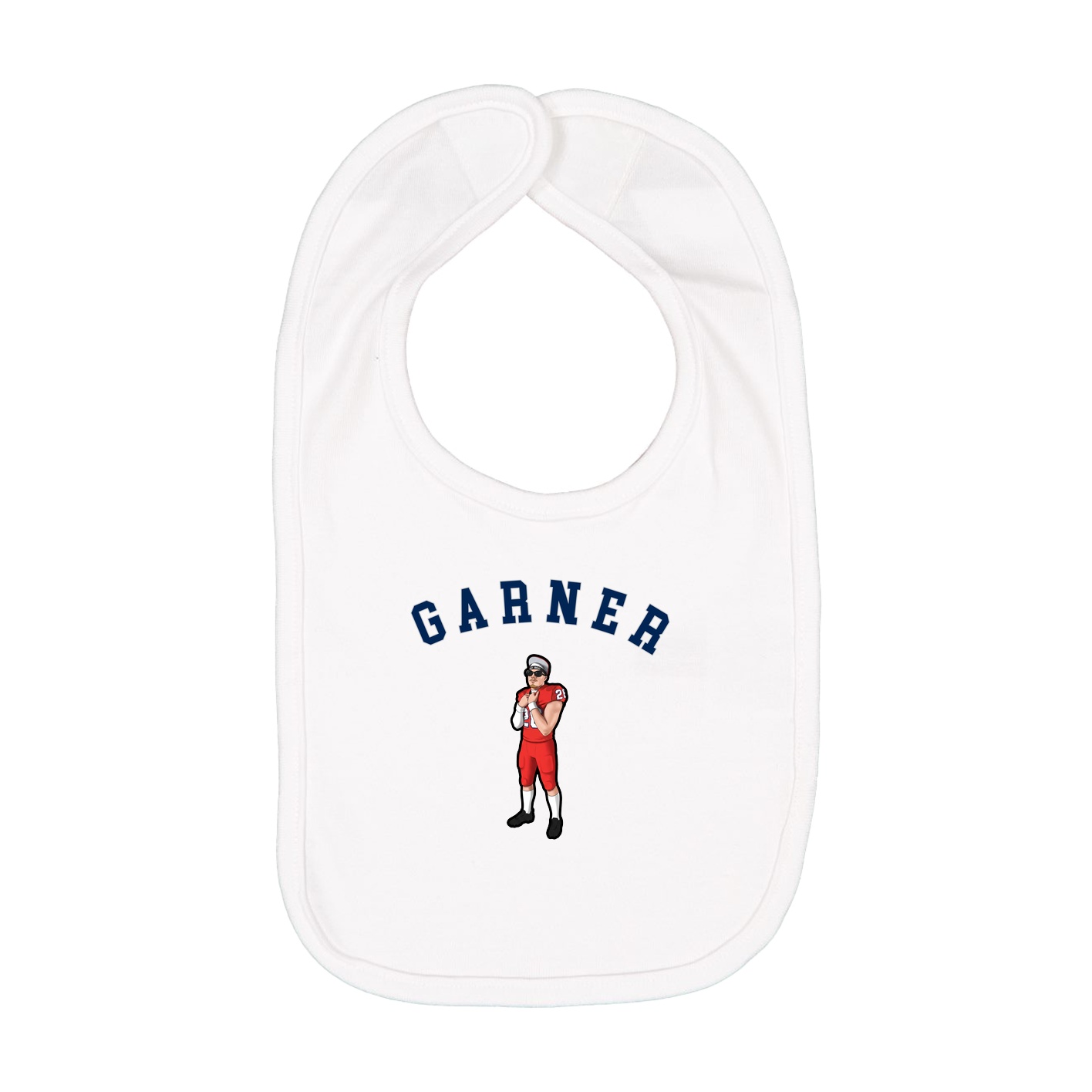 Infant Bib — Shirsey Arch in White