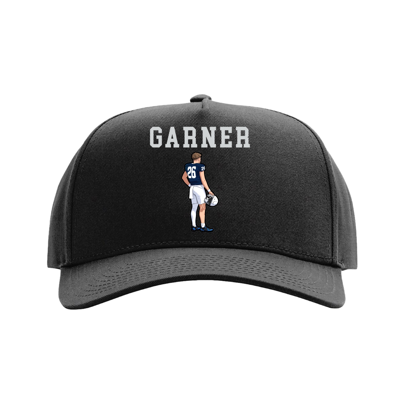 Full Fabric Five-Panel Champ Cap — Shirsey in Black