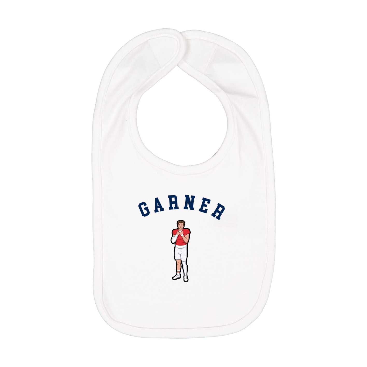 Infant Bib — Shirsey Arch in White