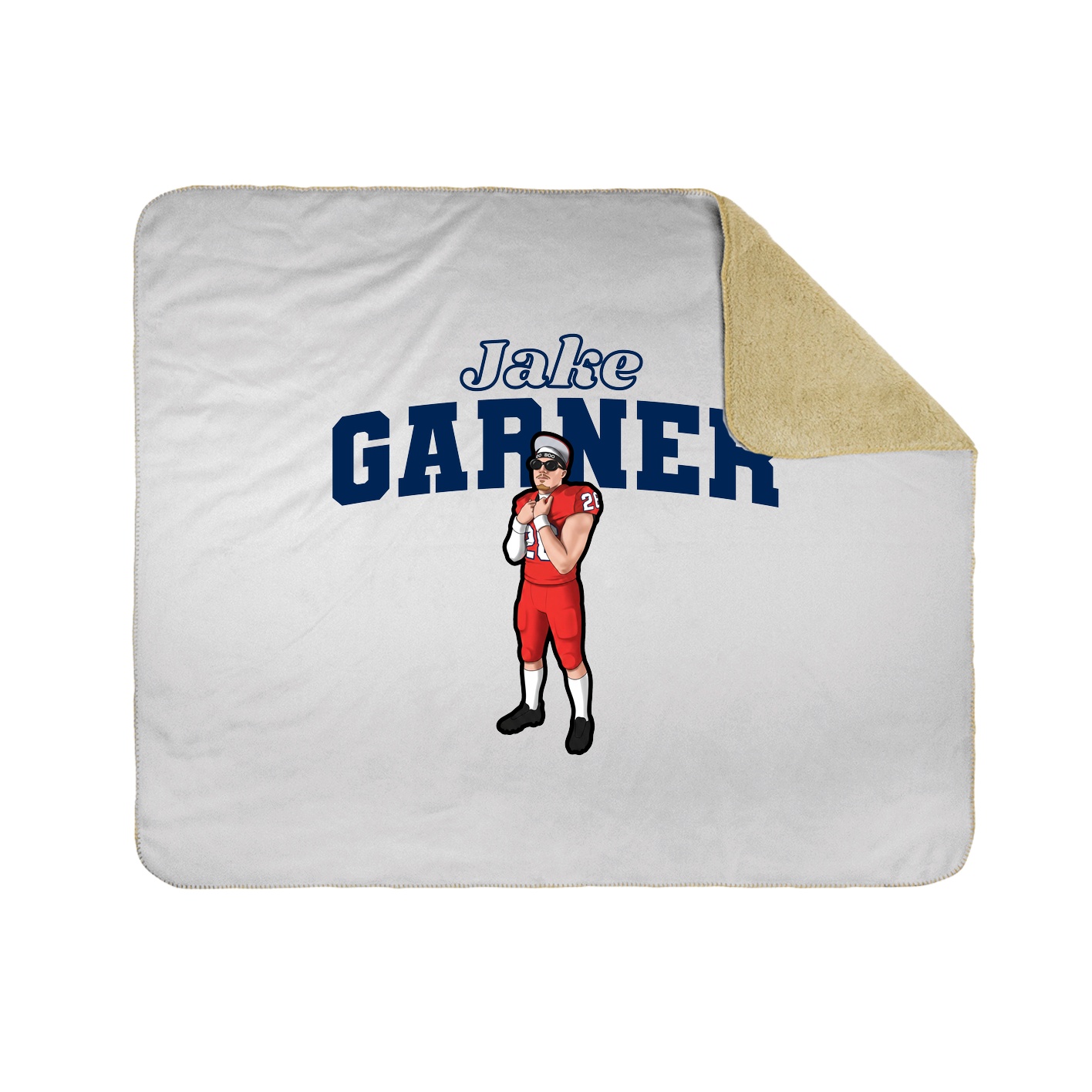 Throw Blanket — Name Arch in White