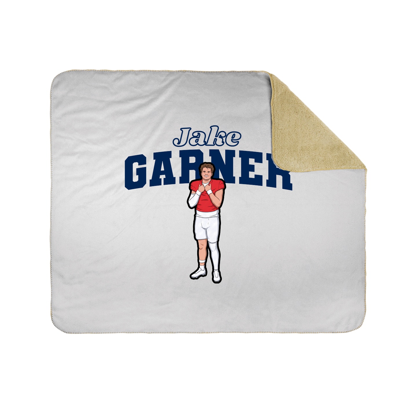 Throw Blanket — Name Arch in White