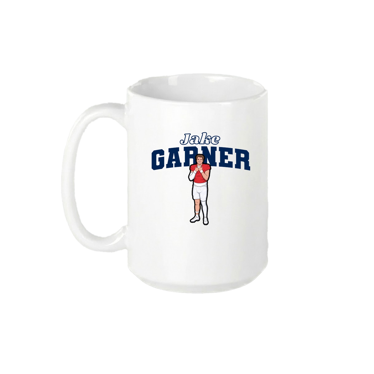 15oz Coffee Mug — Name Arch in White