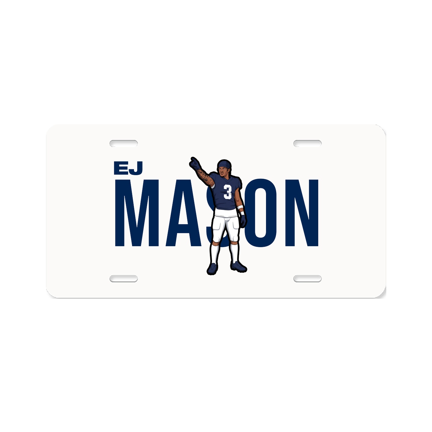 License Plate — Player Name in Classic