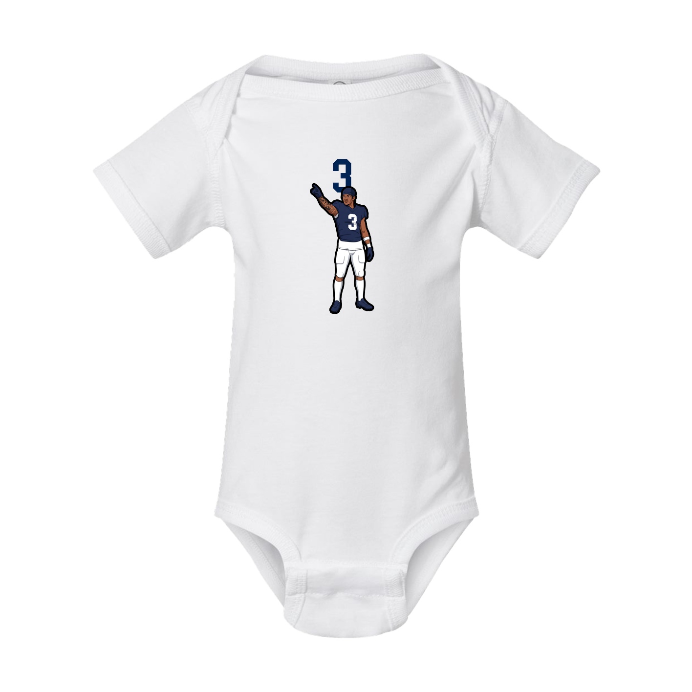 Baby Onesie — Number Top in White