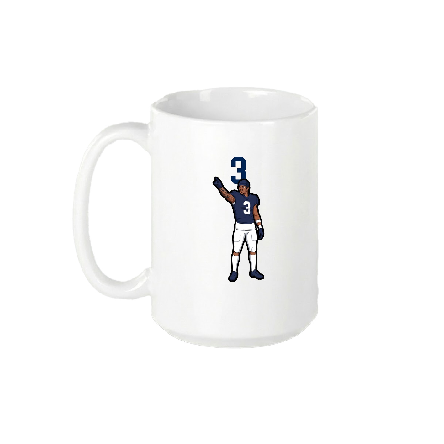 15oz Coffee Mug — Number Top in White