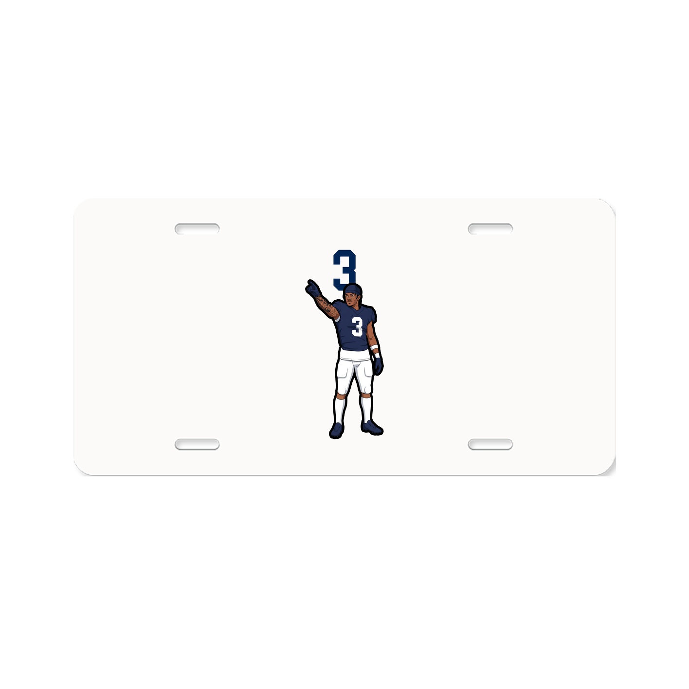 License Plate — Number Top in Classic