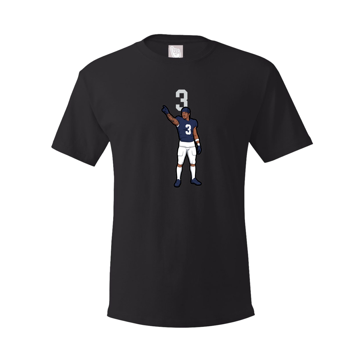 Youth Tee — Number Top in Black
