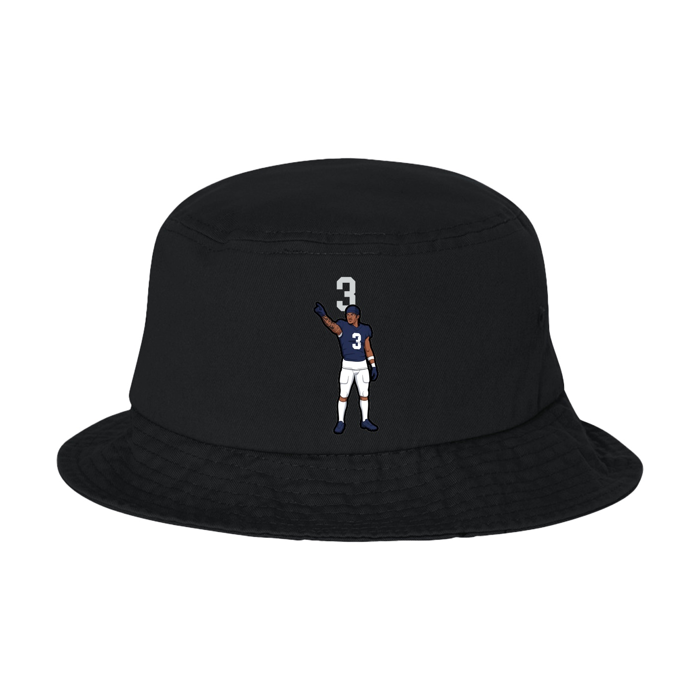 Bucket Cap — Number Top in Black