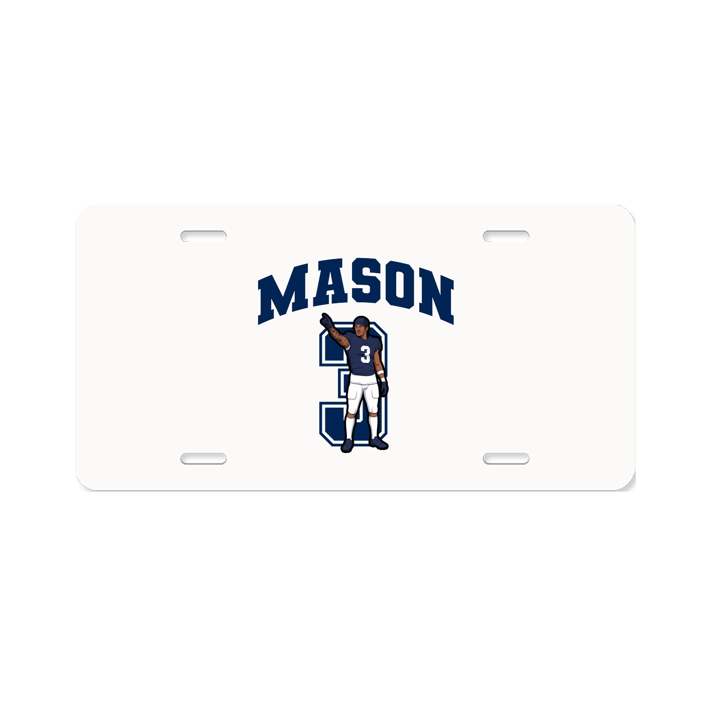 License Plate — Number in Classic