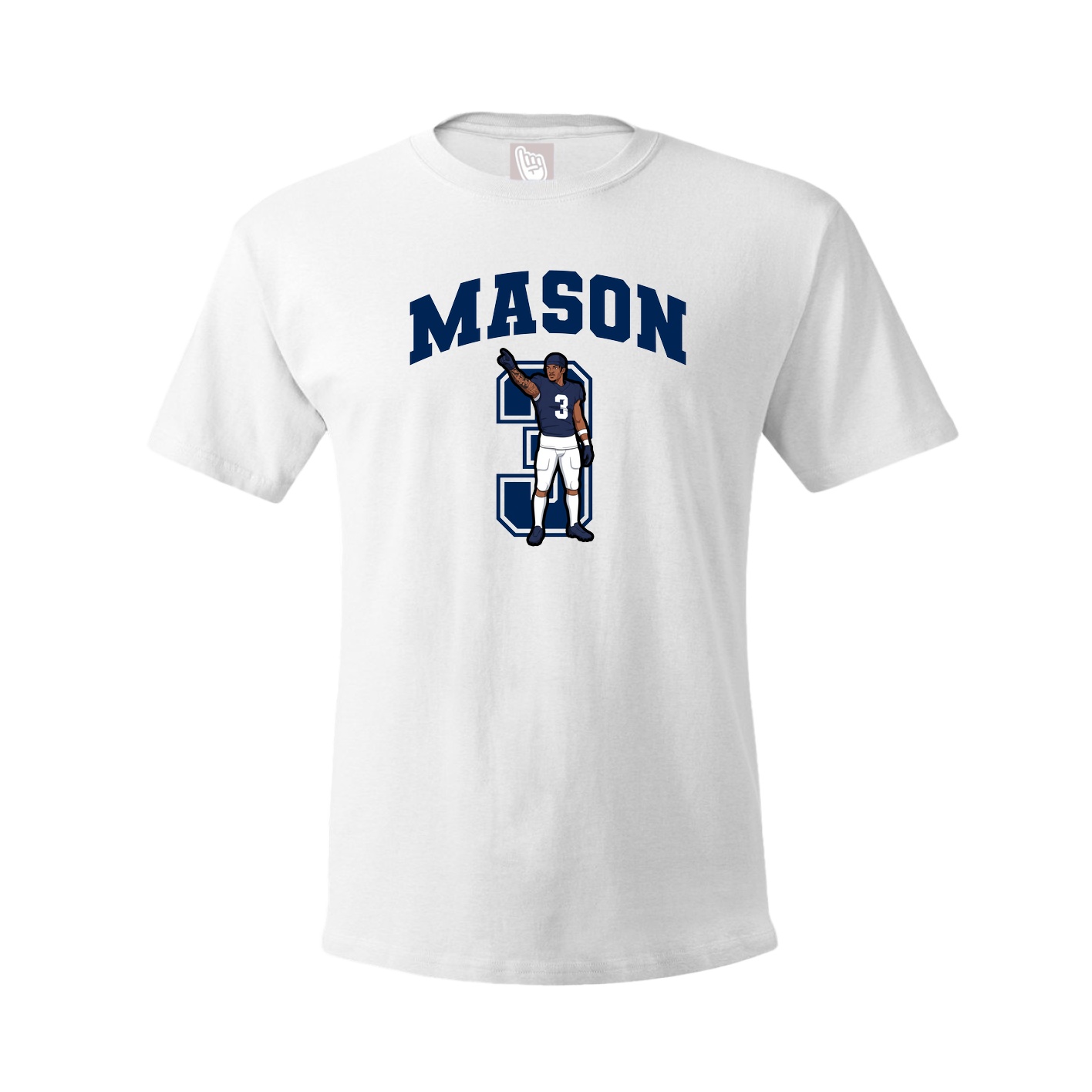 Youth Tee — Number in White