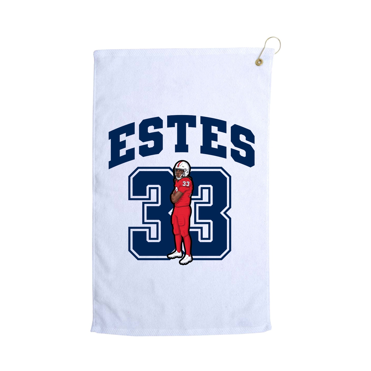 Golf Towel — Number in White