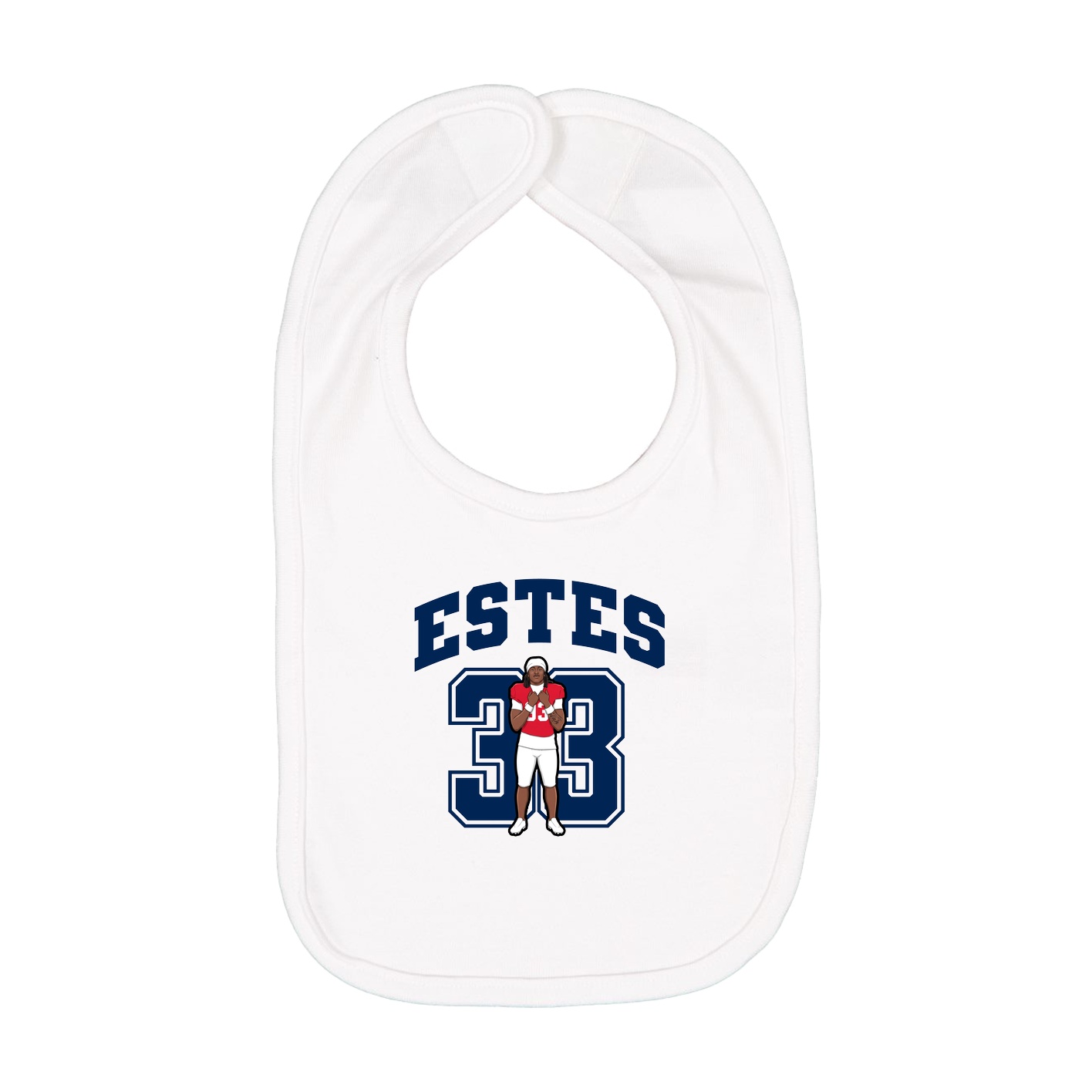 Infant Bib — Number in White