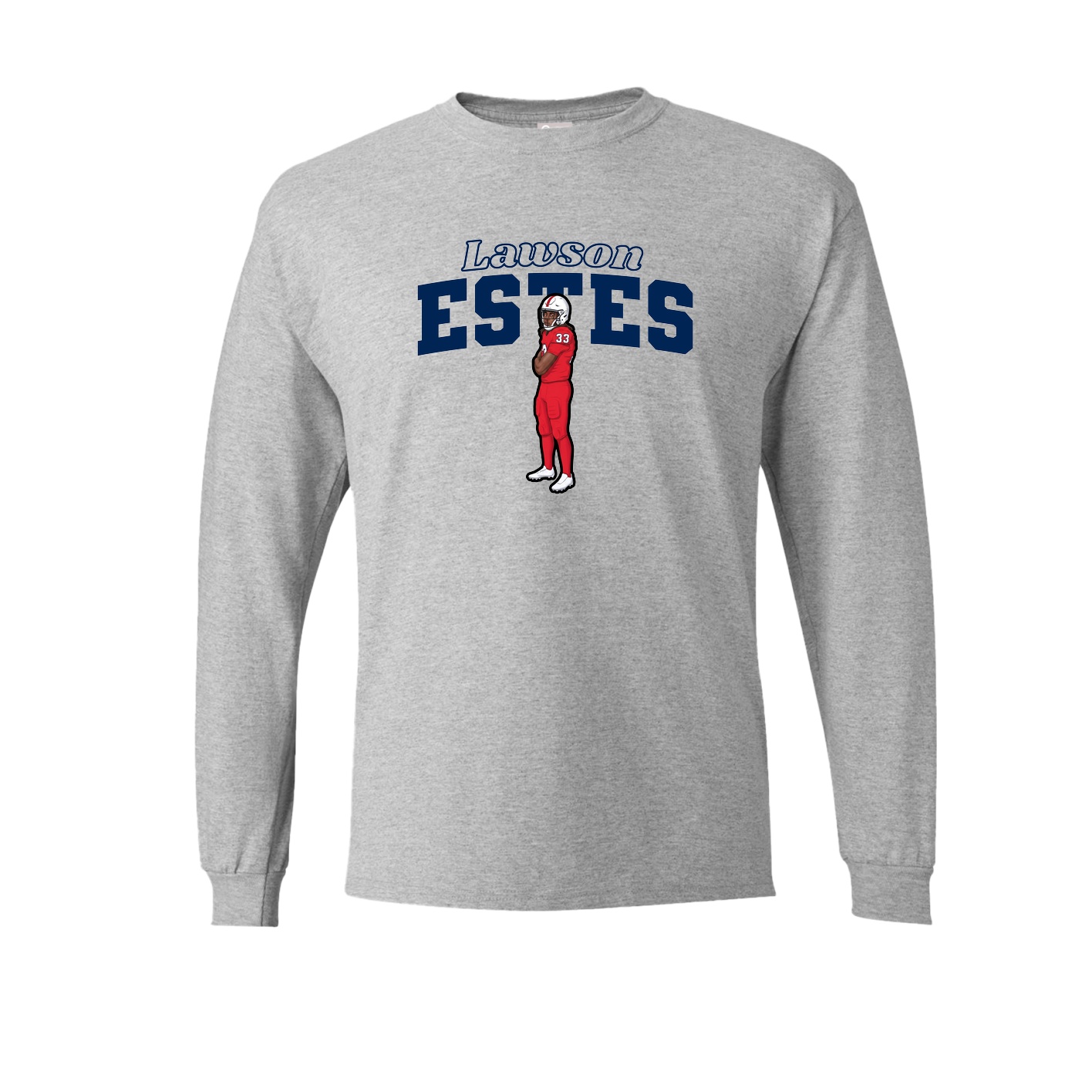 Long Sleeve Tee — Name Arch in Grey