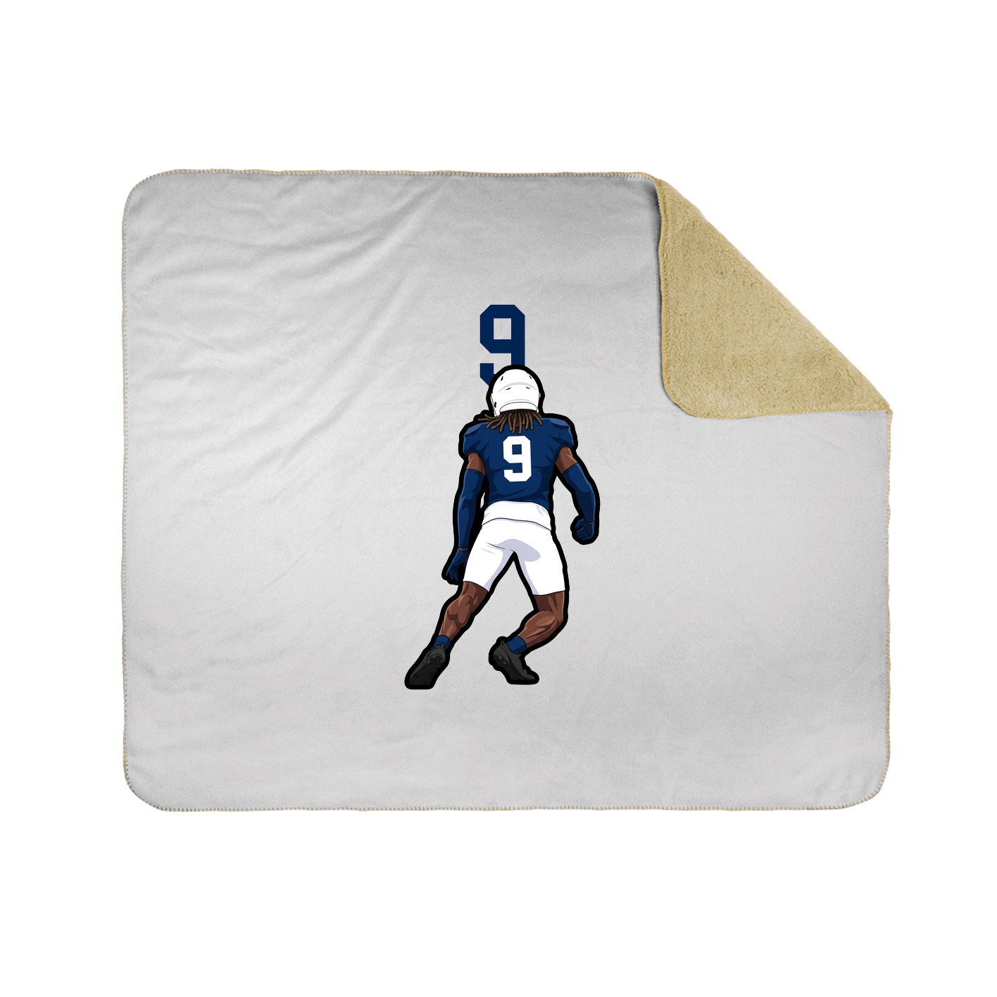 Throw Blanket — Number Top in White