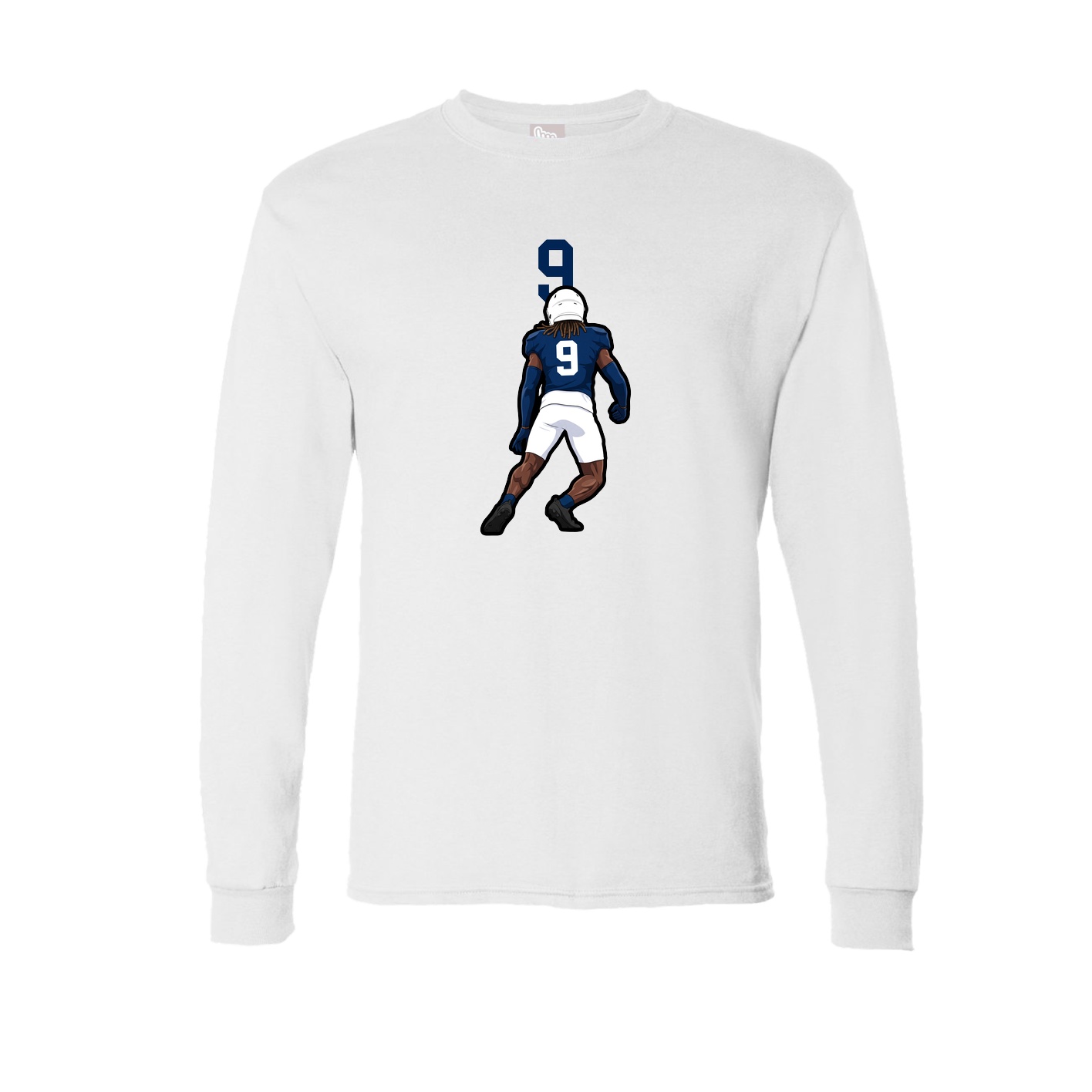 Long Sleeve Tee — Number Top in White