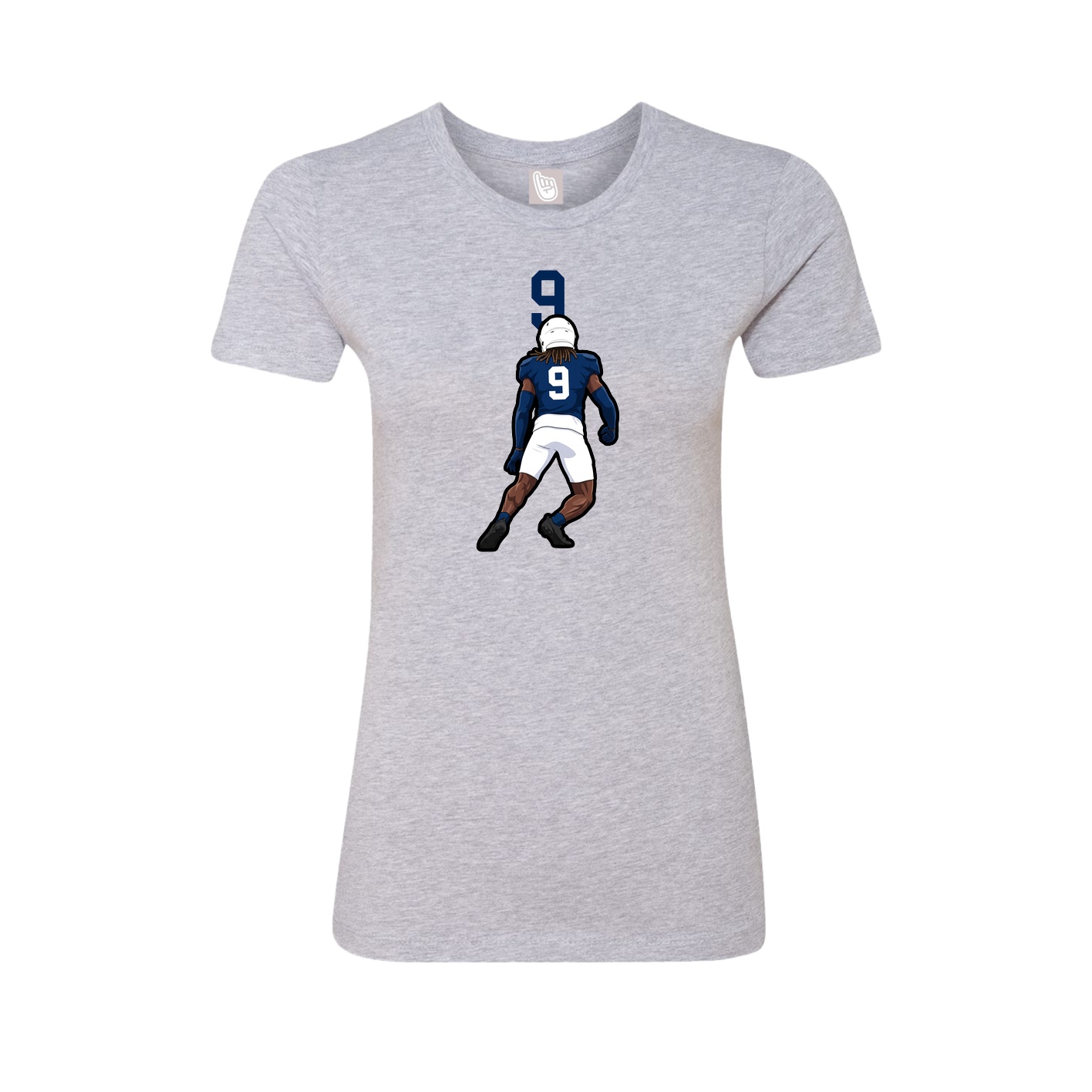 Womens Tee — Number Top in Grey