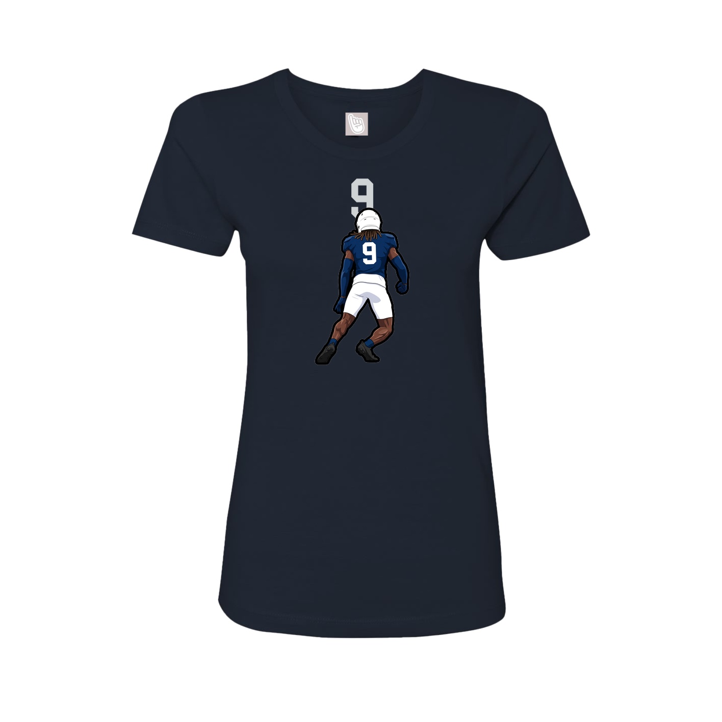 Womens Tee — Number Top in Navy