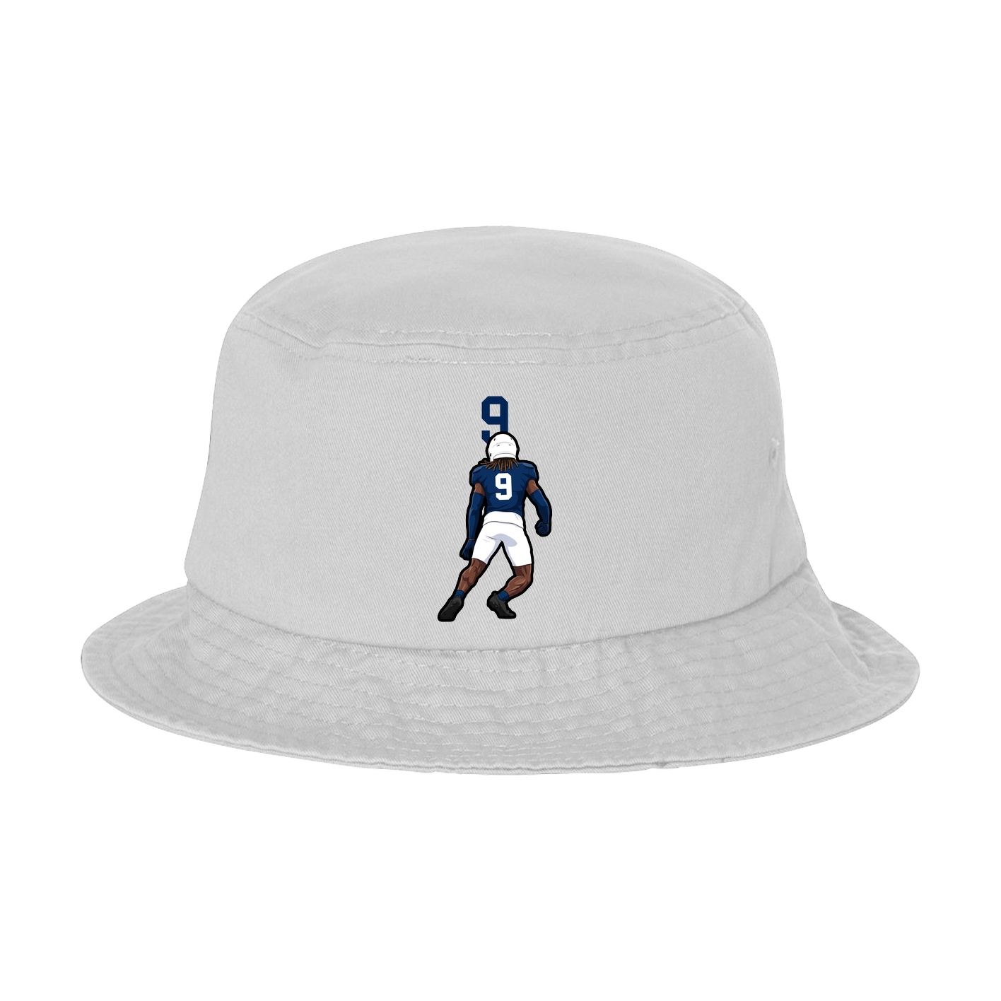 Bucket Cap — Number Top in White