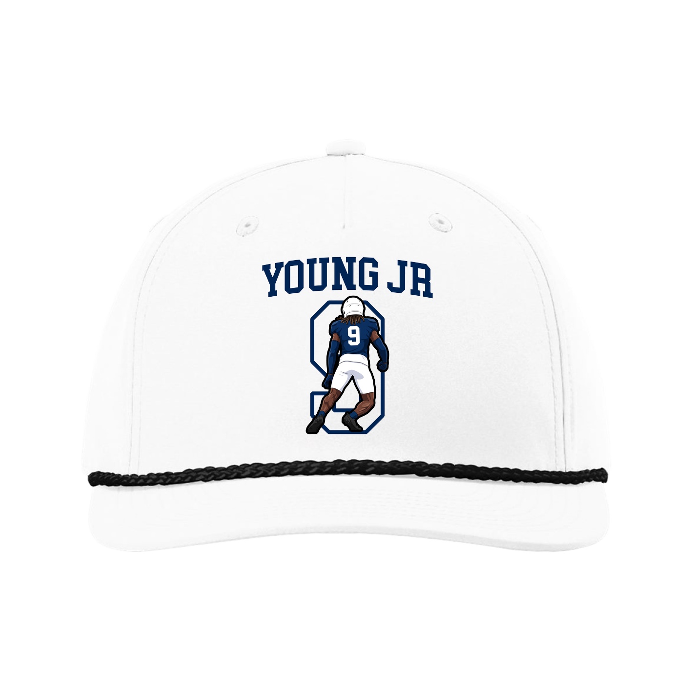 Five-Panel Classic Rope Cap — Shirsey in White