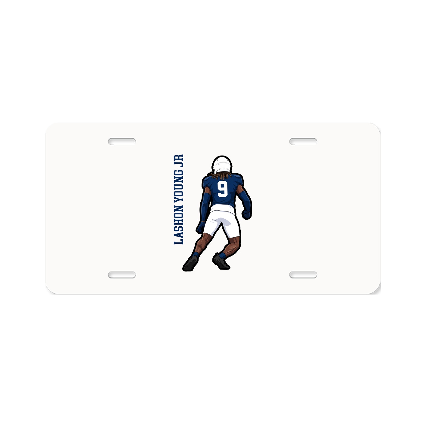 License Plate — Name Vertical in Classic