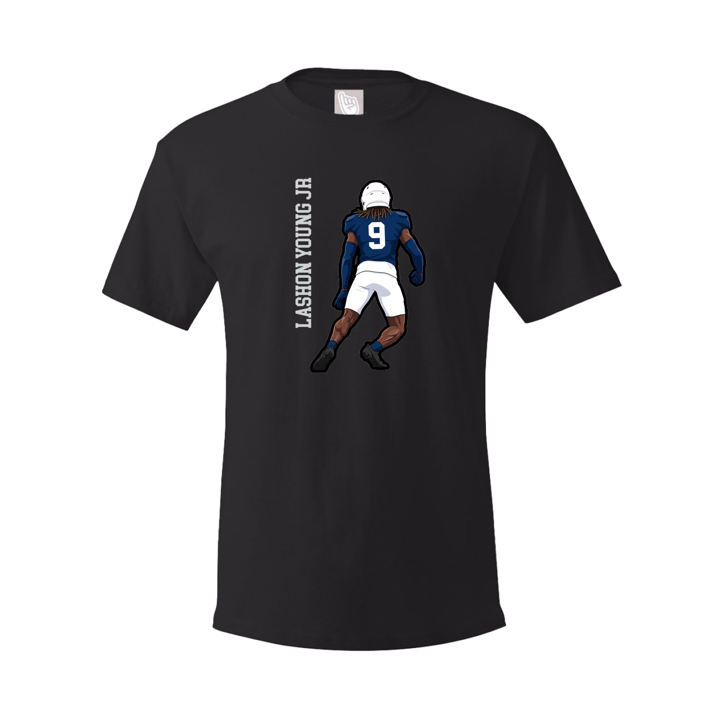 Youth Tee — Name Vertical in Black
