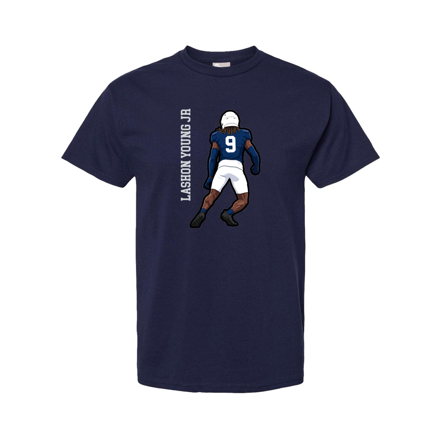 Youth Tee — Name Vertical in Navy