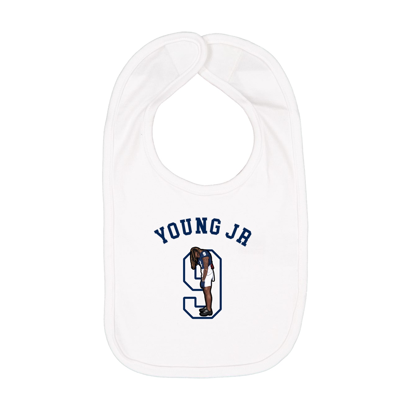 Infant Bib — Shirsey Arch in White