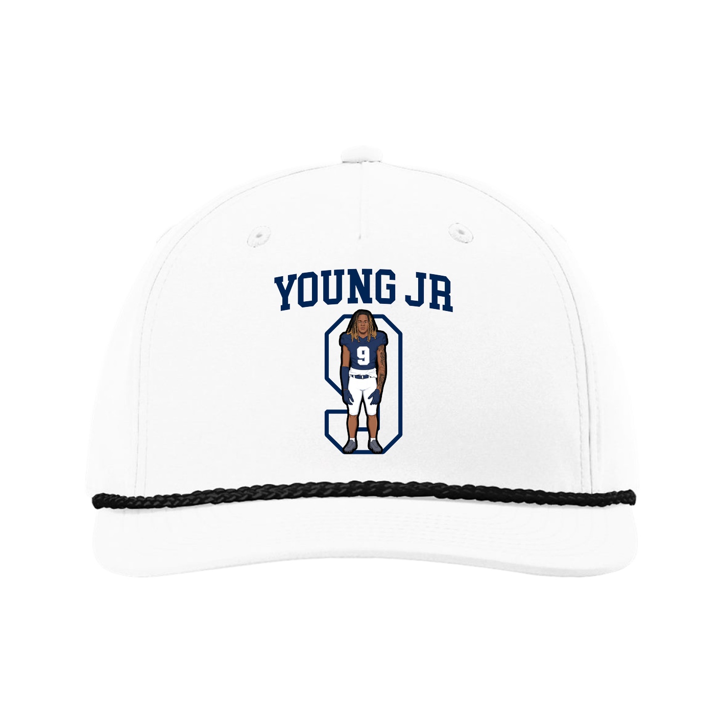 Five-Panel Classic Rope Cap — Shirsey in White