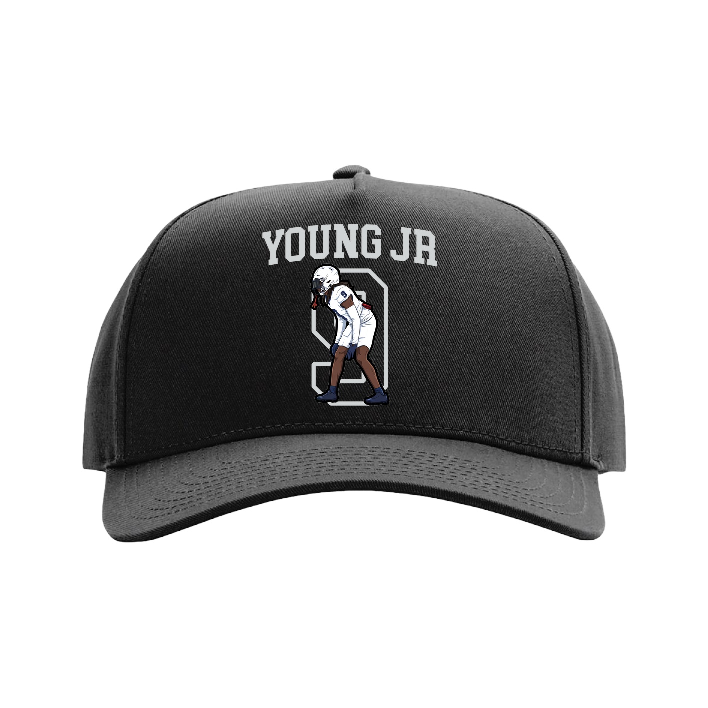 Full Fabric Five-Panel Champ Cap — Shirsey in Black