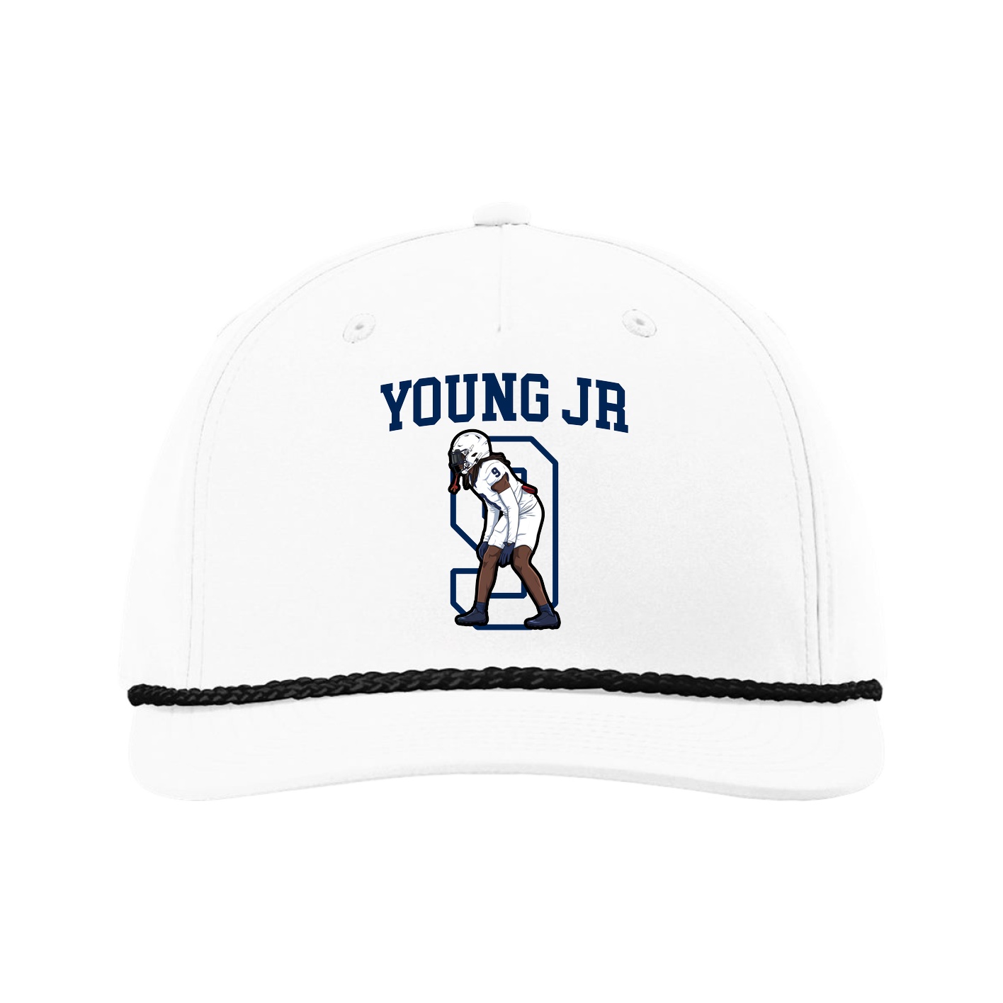 Five-Panel Classic Rope Cap — Shirsey in White