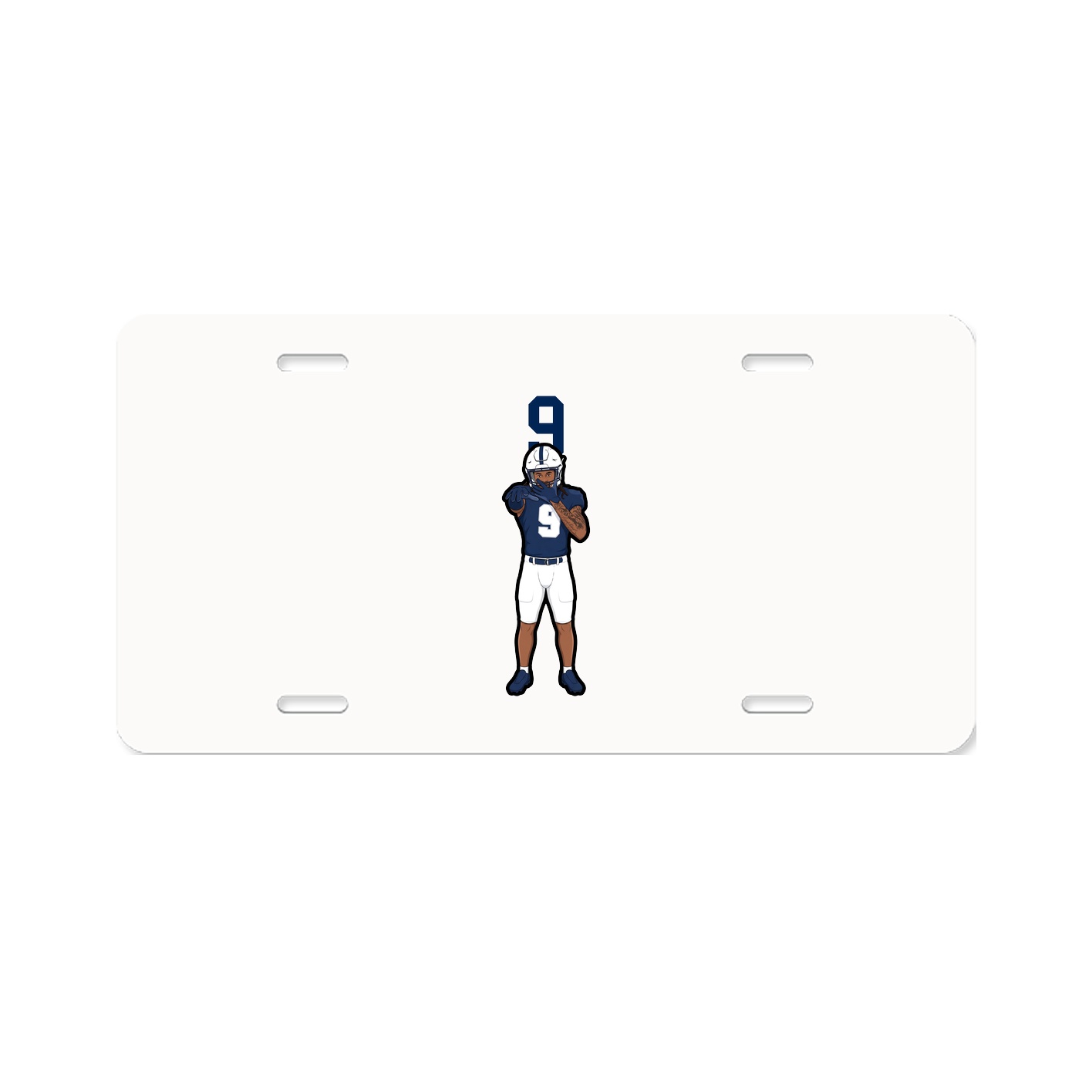 License Plate — Number Top in Classic