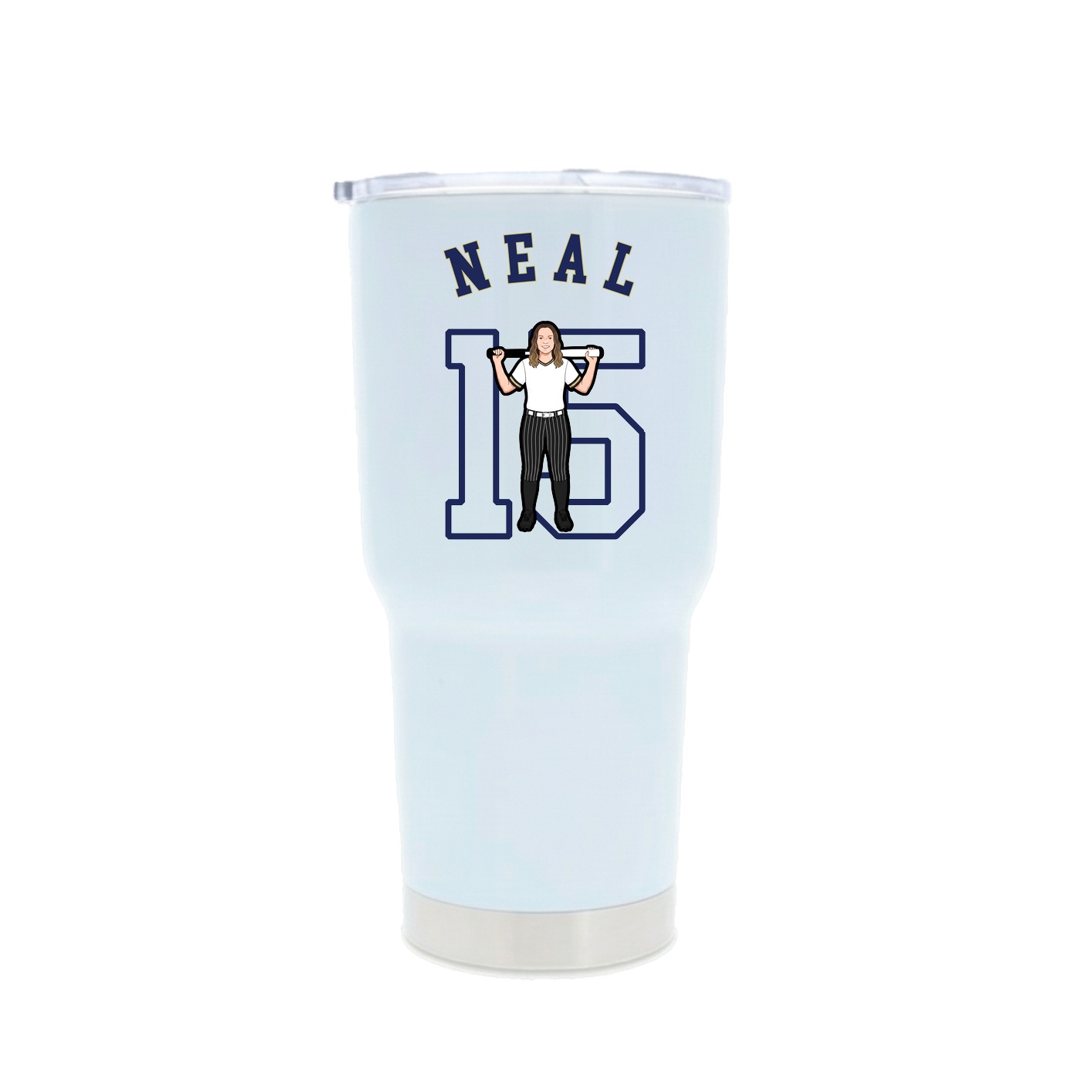 30oz Stainless Steel Tumbler — Shirsey Arch in White