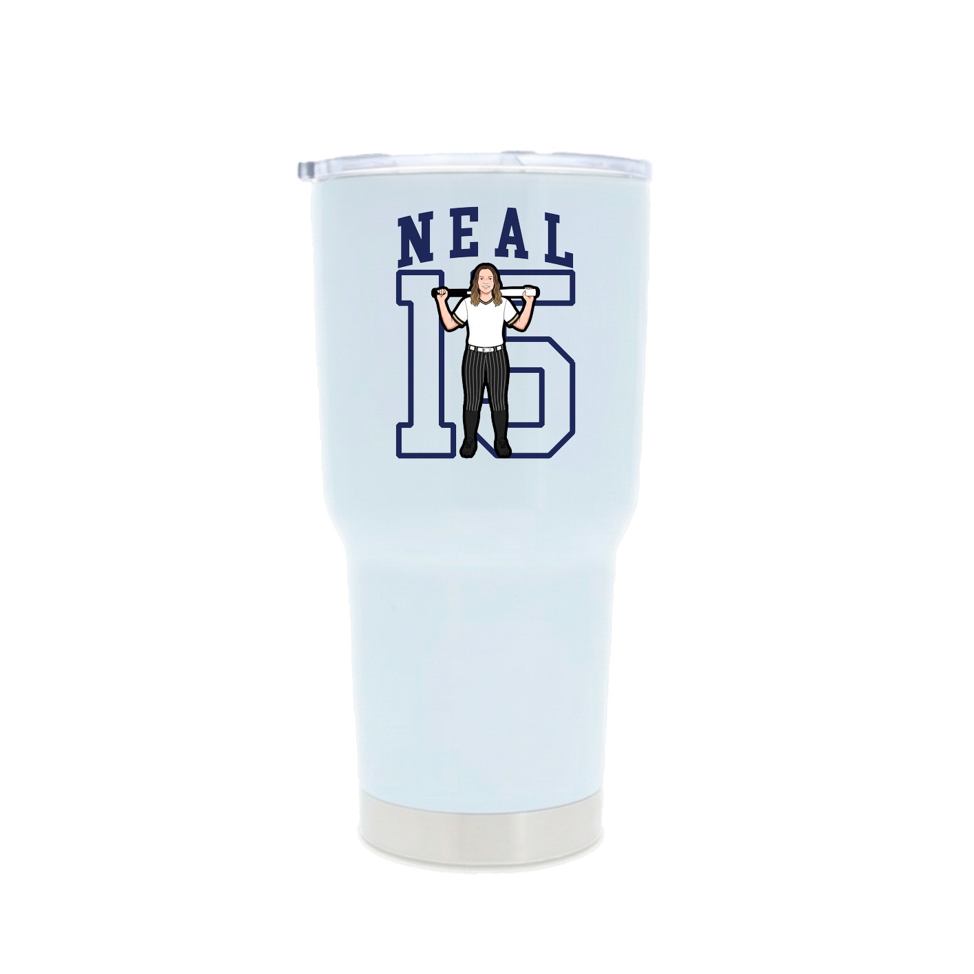 30oz Stainless Steel Tumbler — Shirsey in White