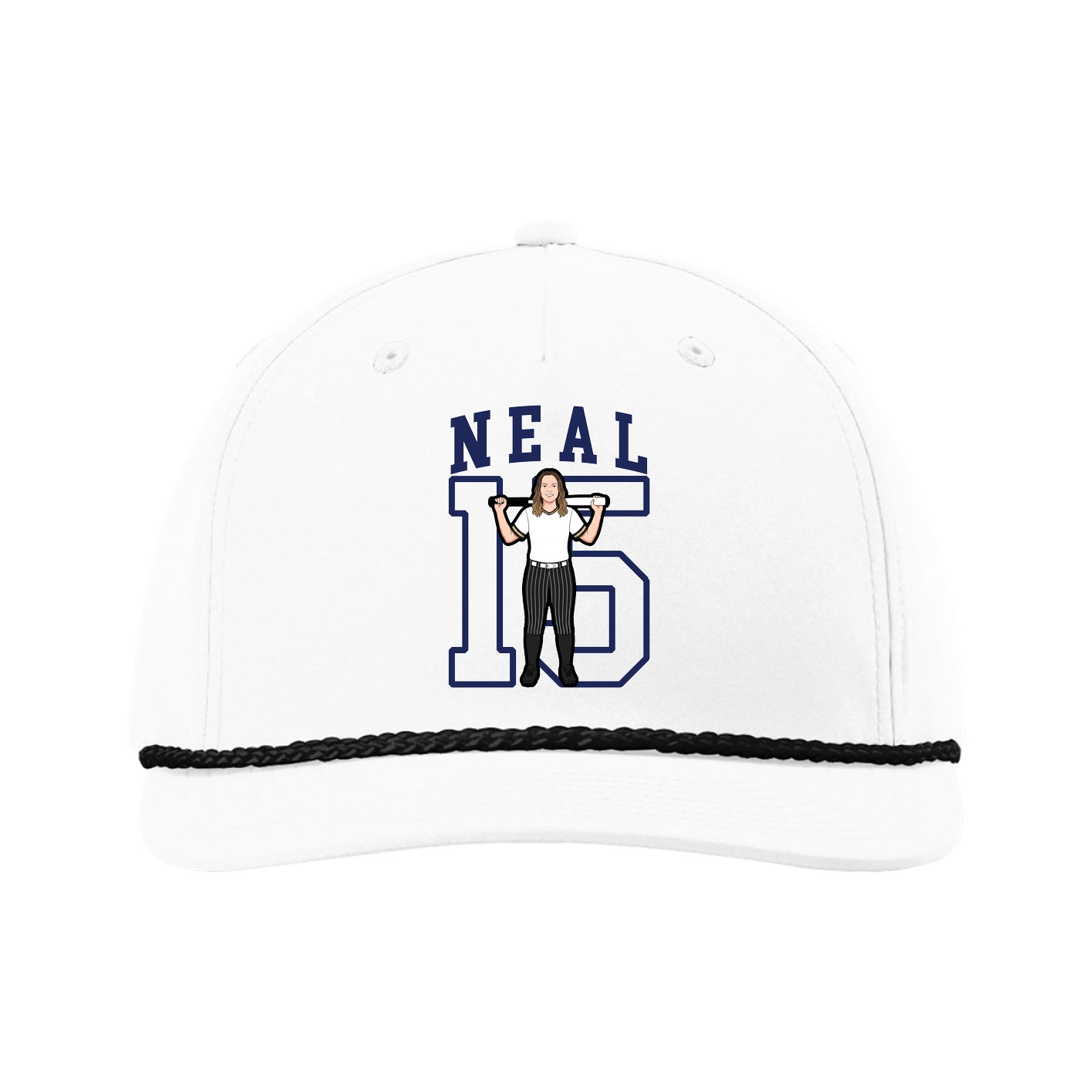 Five-Panel Classic Rope Cap — Shirsey in White