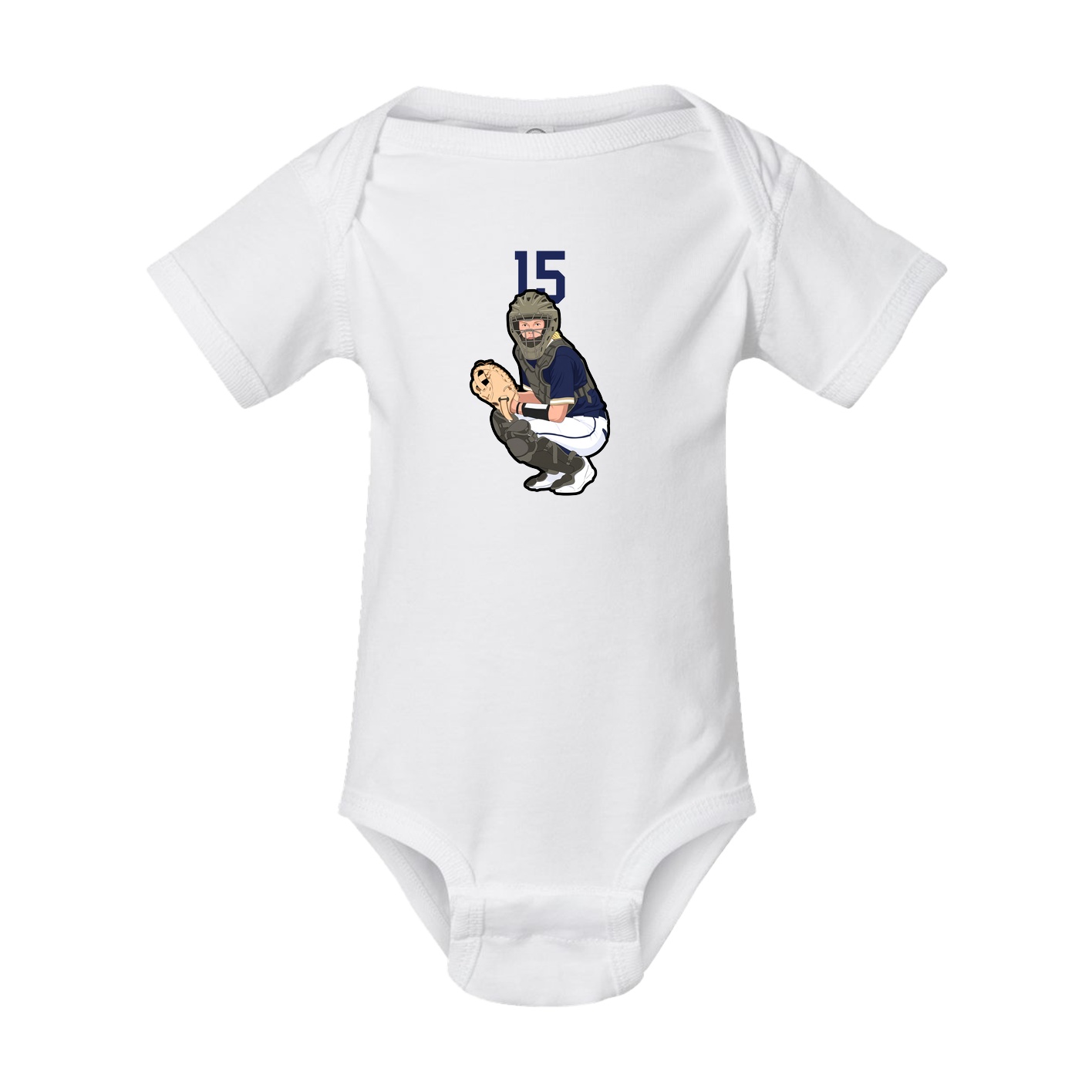 Baby Onesie — Number Top in White