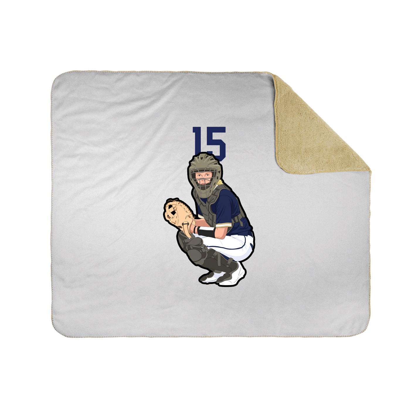 Throw Blanket — Number Top in White