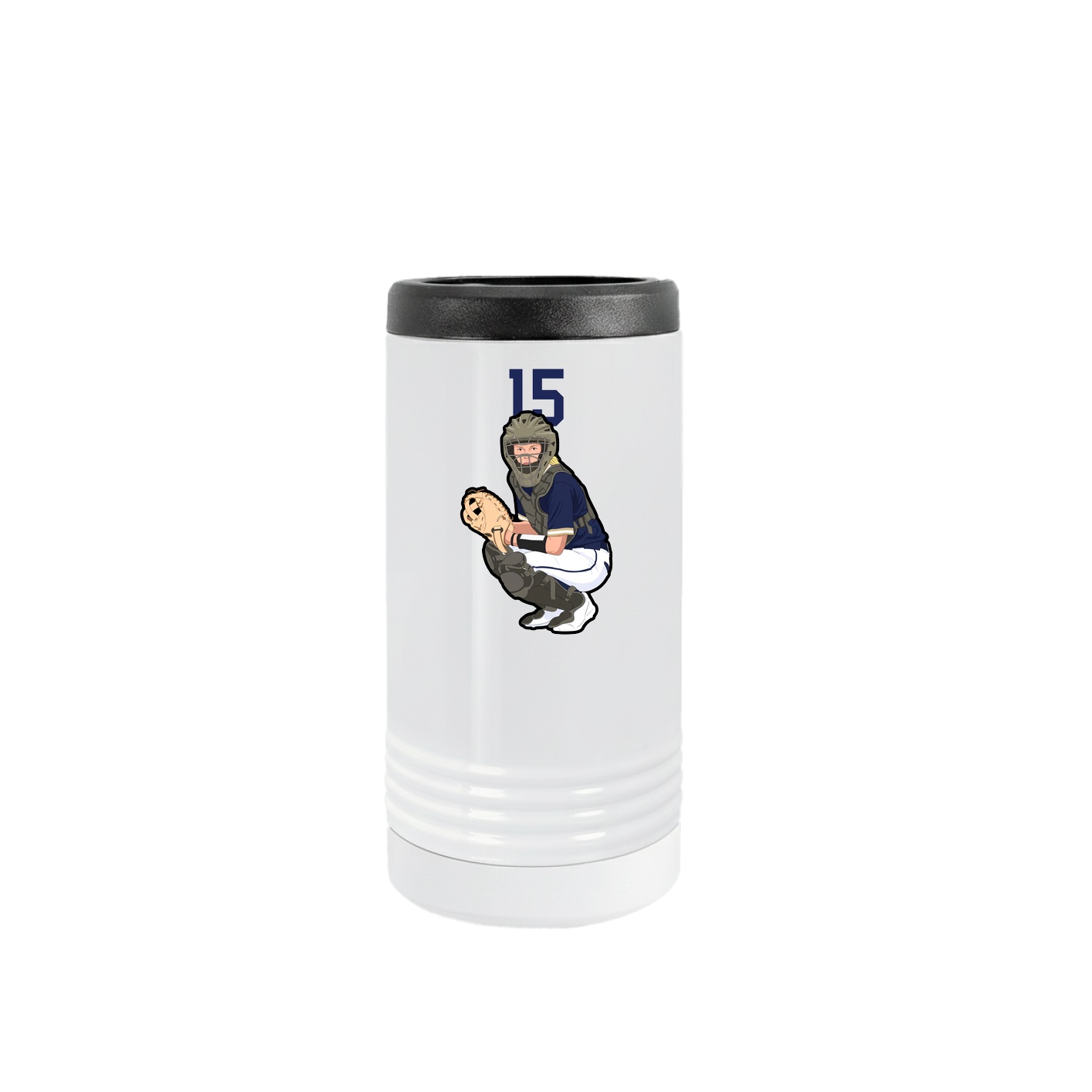 Slim Beverage Holder — Number Top in White