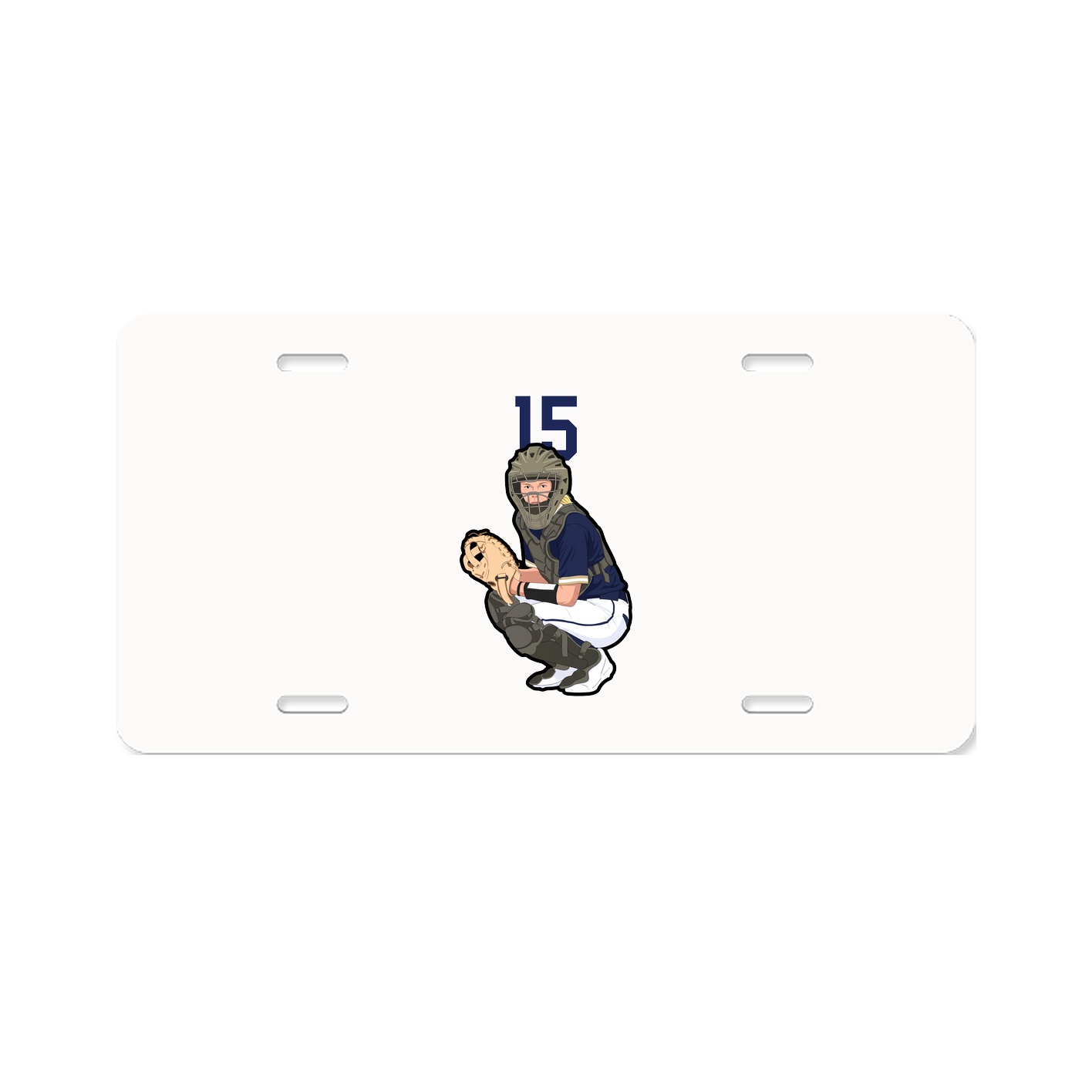 License Plate — Number Top in Classic