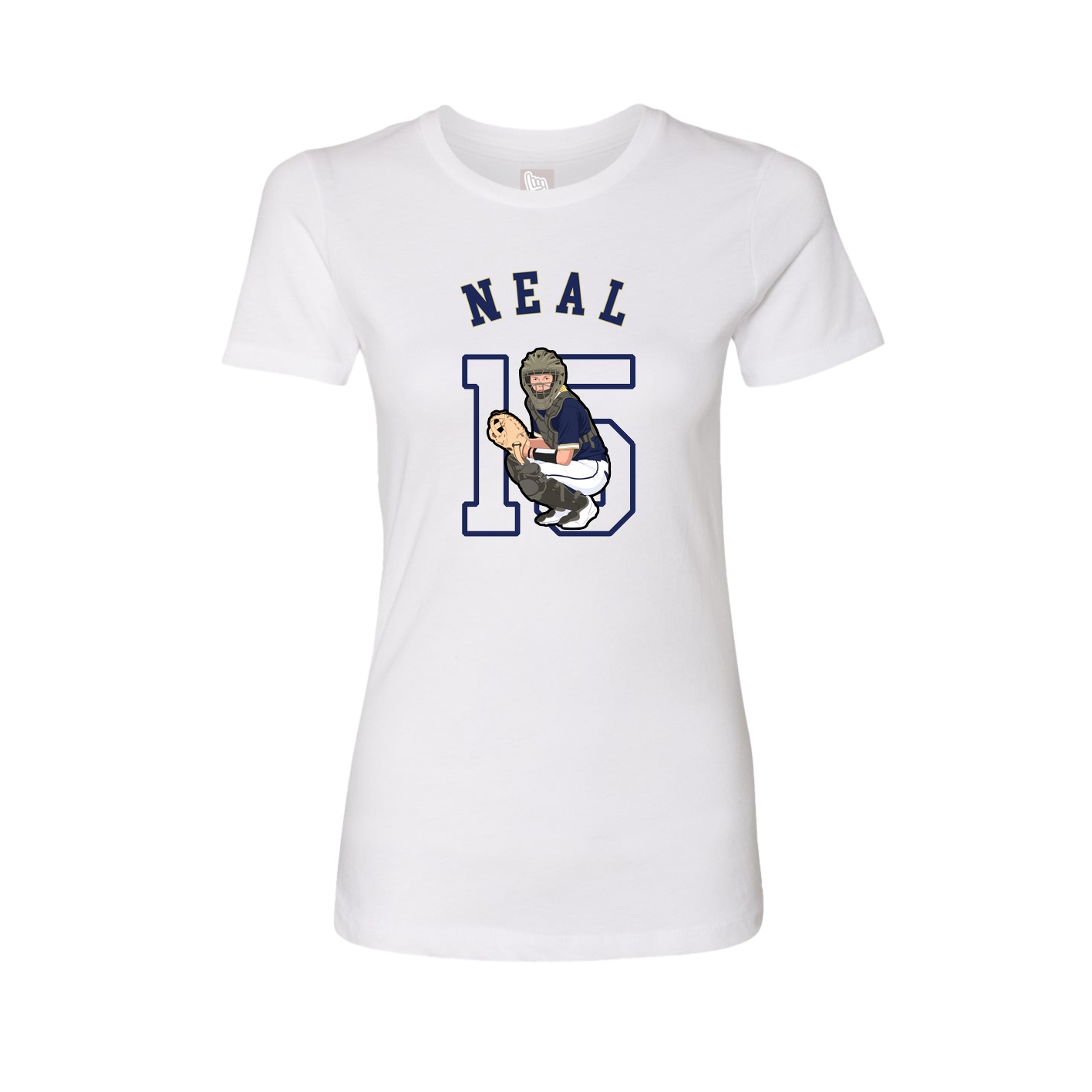 Fitted Women's Tee — Shirsey Arch in White