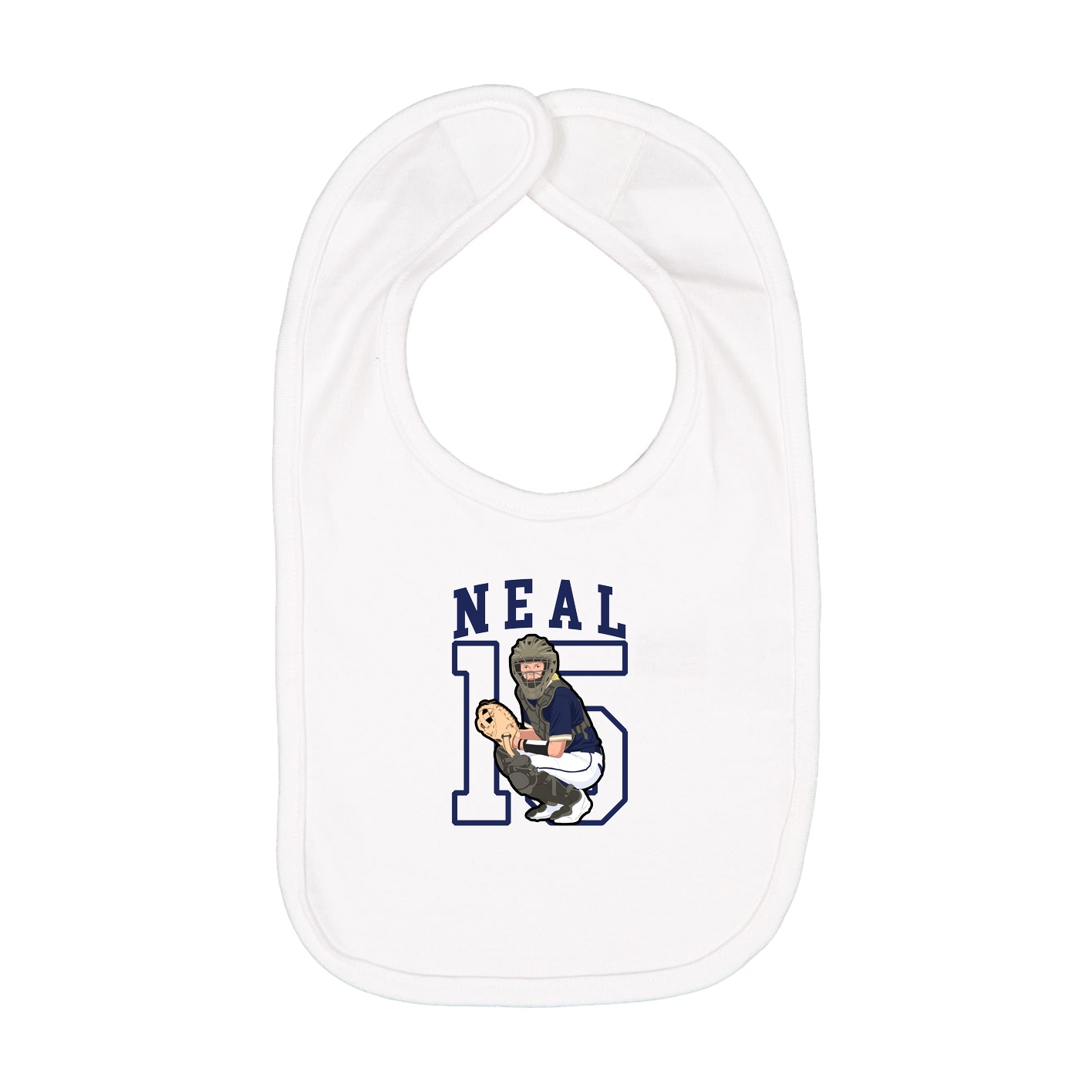 Infant Bib — Shirsey in White