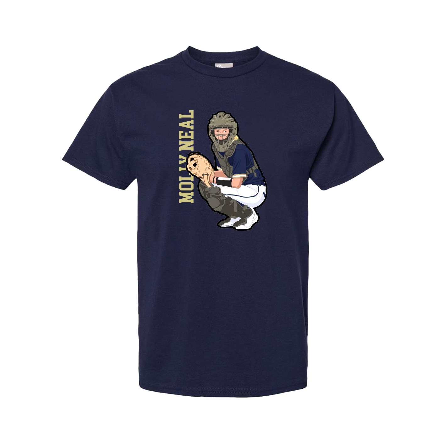 Tee — Name Vertical in Navy
