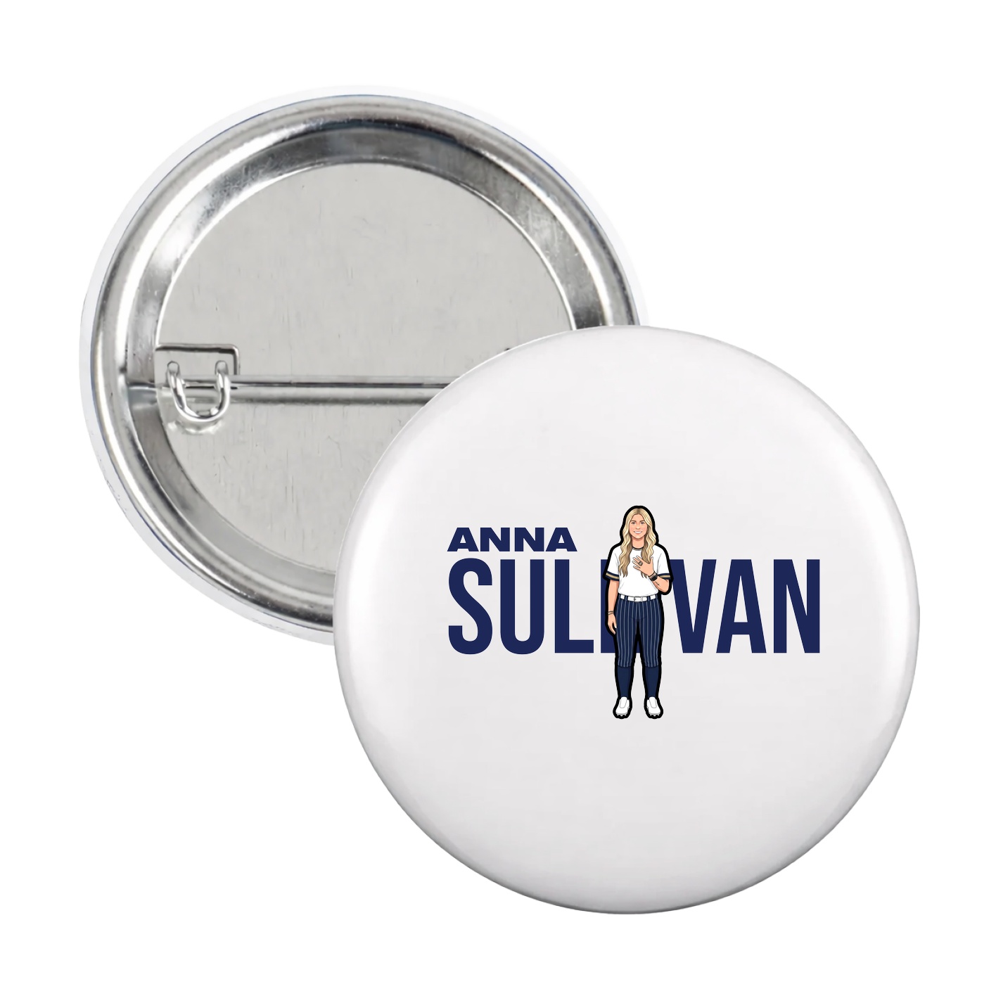 Game Day Button — Player Name in White