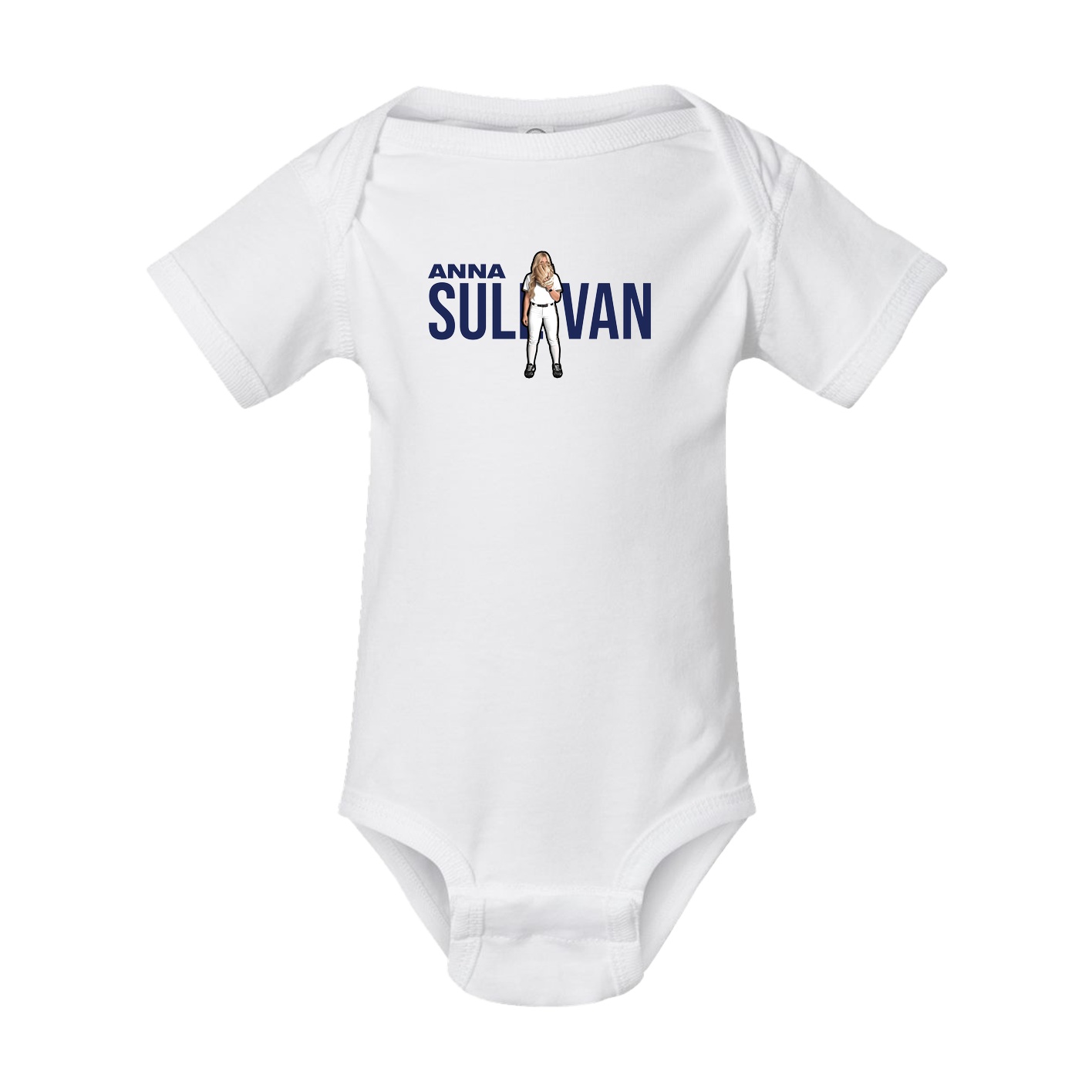 Baby Onesie — Player Name in White