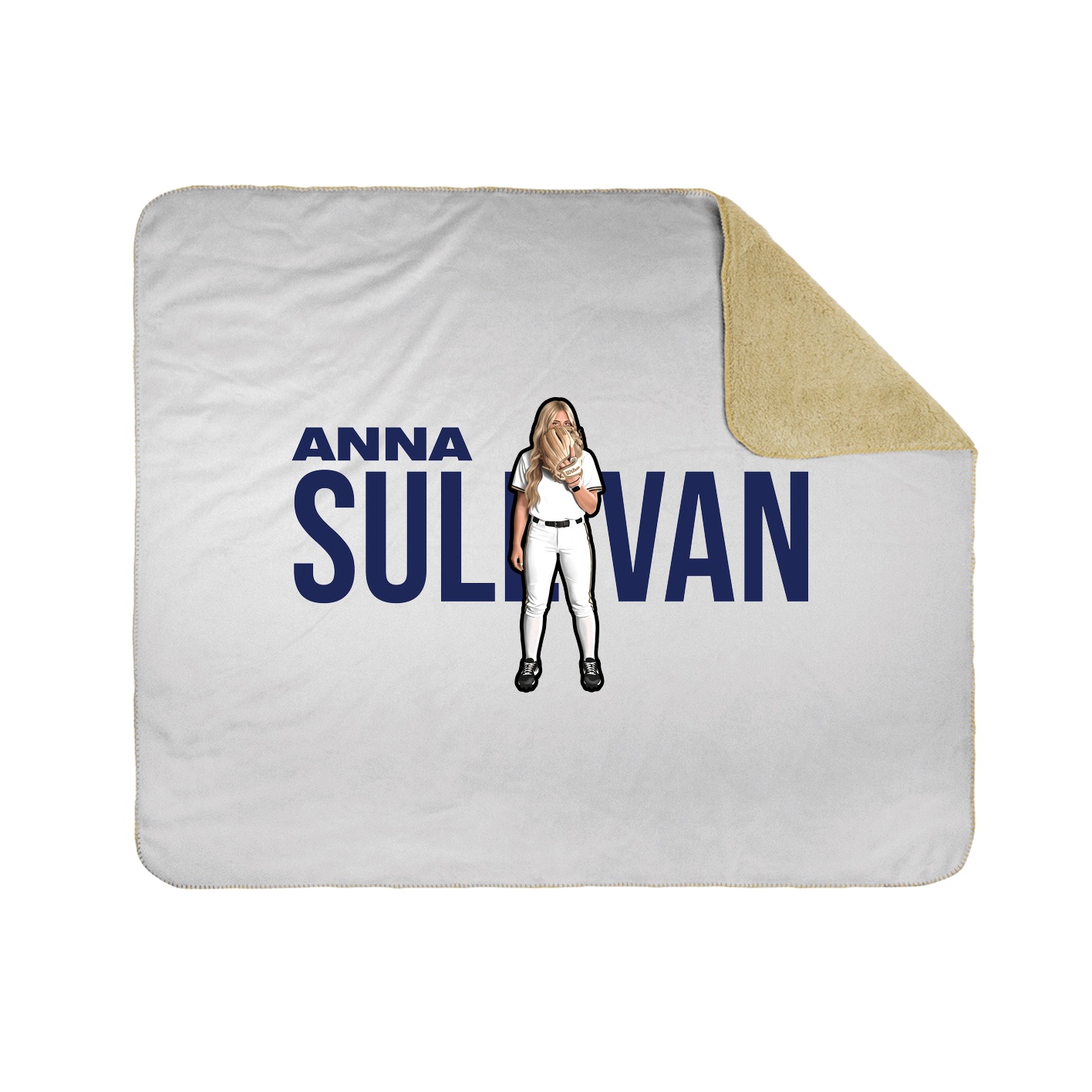 Throw Blanket — Player Name in White