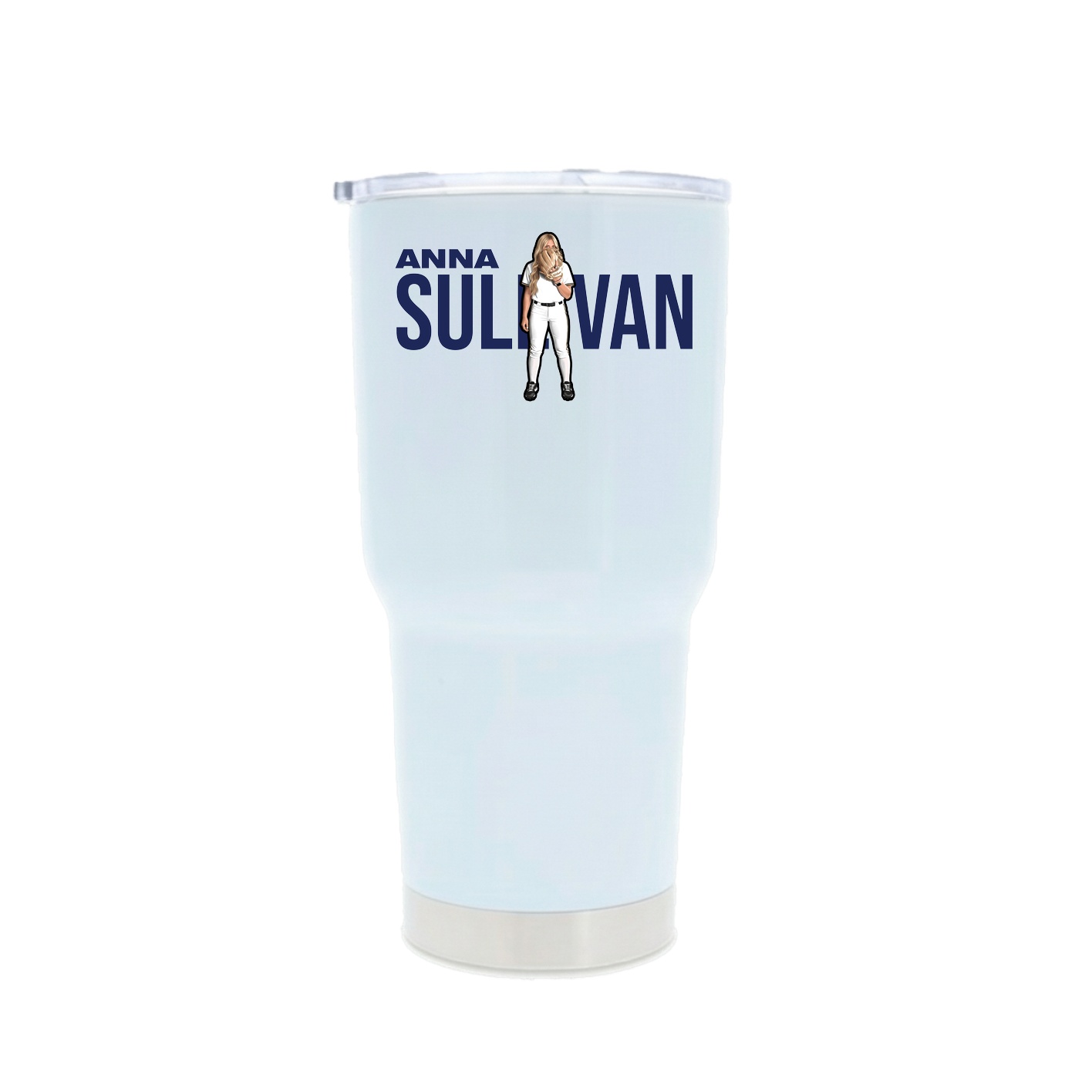 30oz Stainless Steel Tumbler — Player Name in White