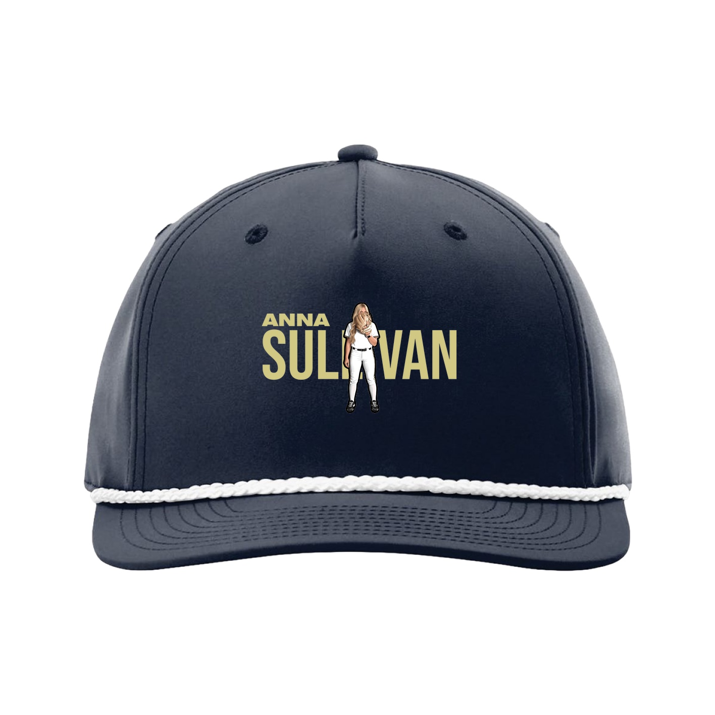 Five-Panel Classic Rope Cap — Player Name in Navy
