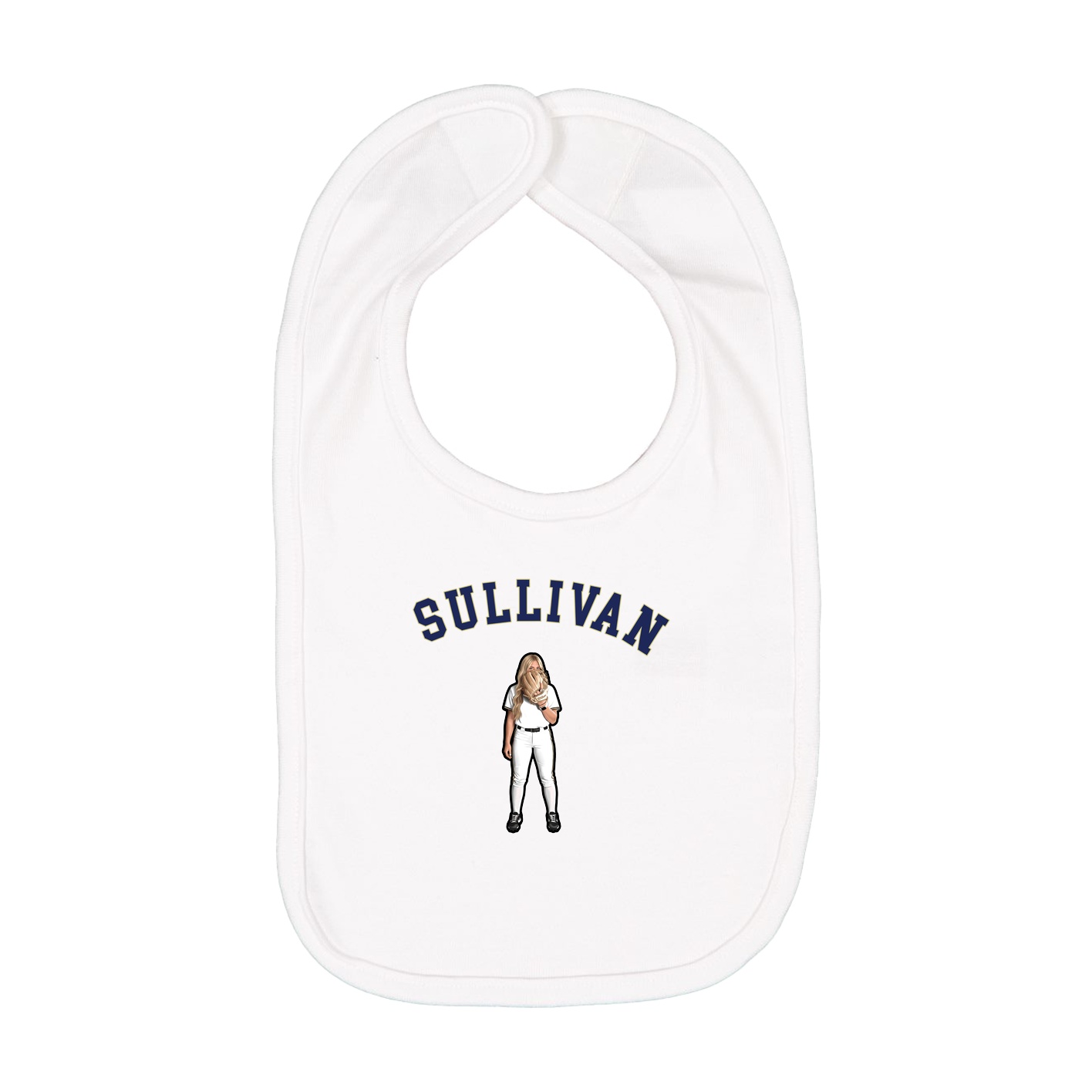 Infant Bib — Shirsey Arch in White