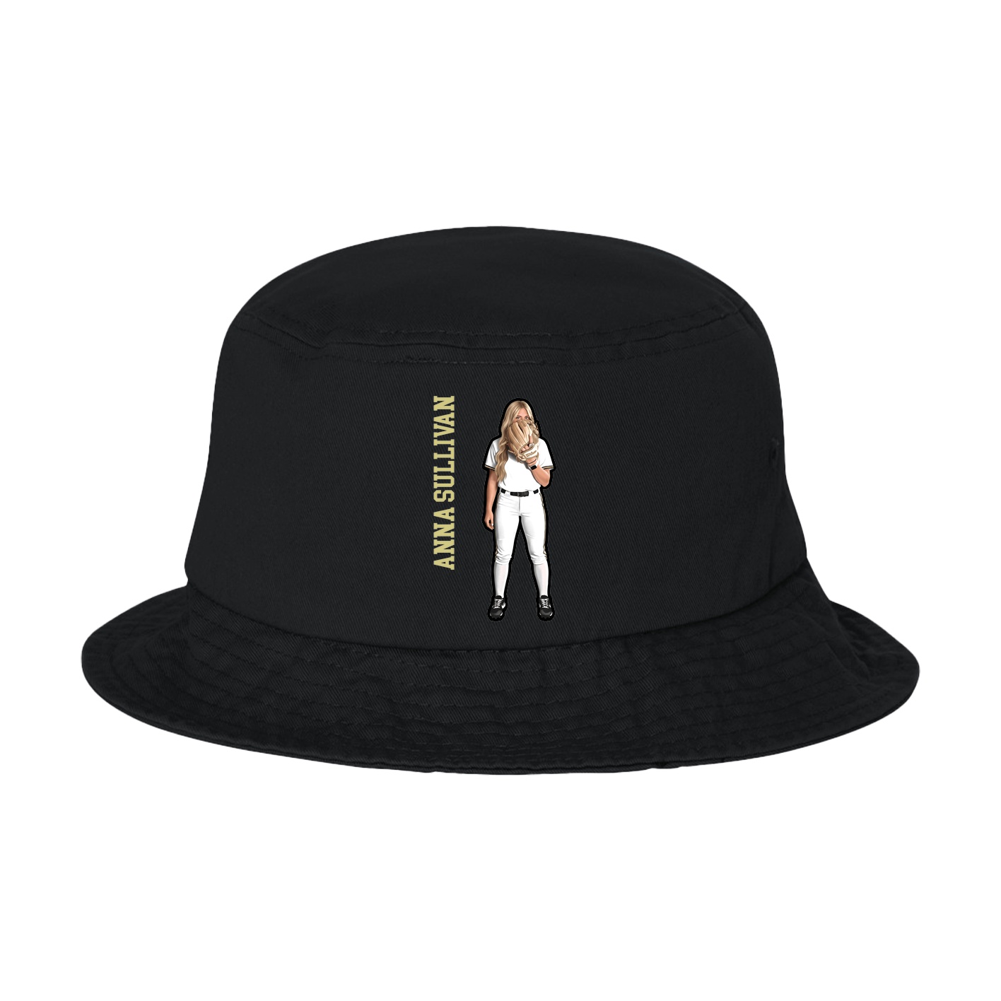 Bucket Cap — Name Vertical in Black