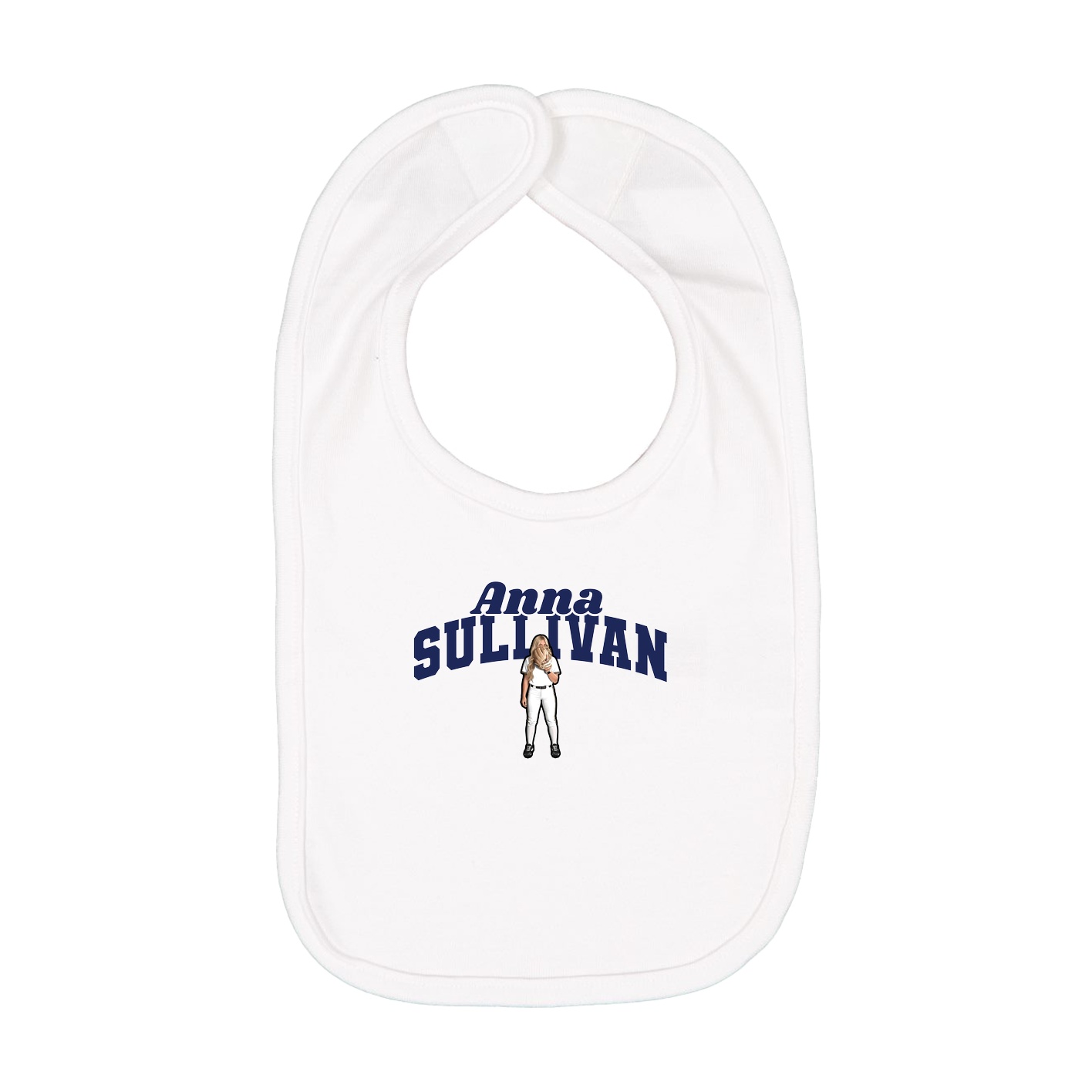 Infant Bib — Signature Arch in White