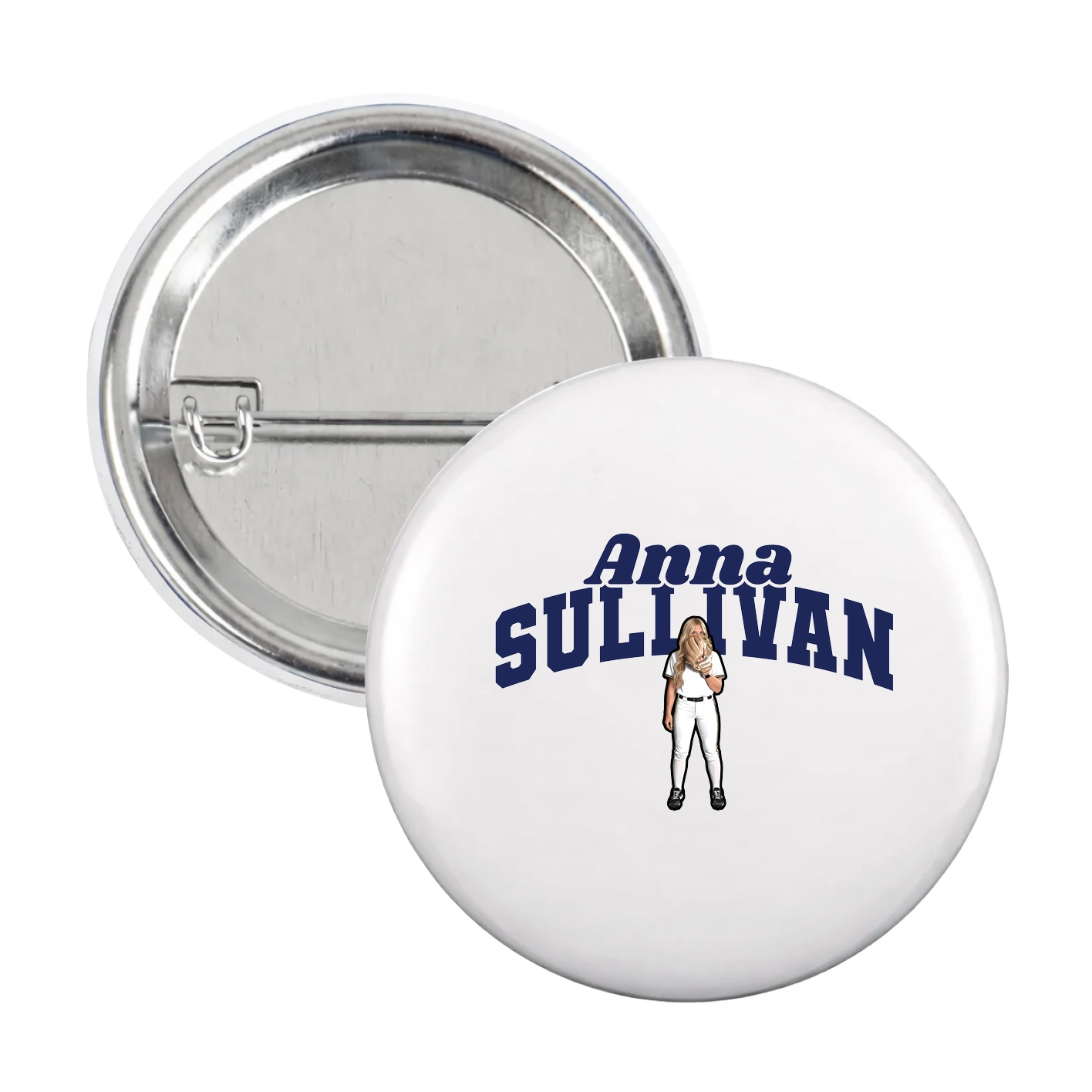 Game Day Button — Signature Arch in White
